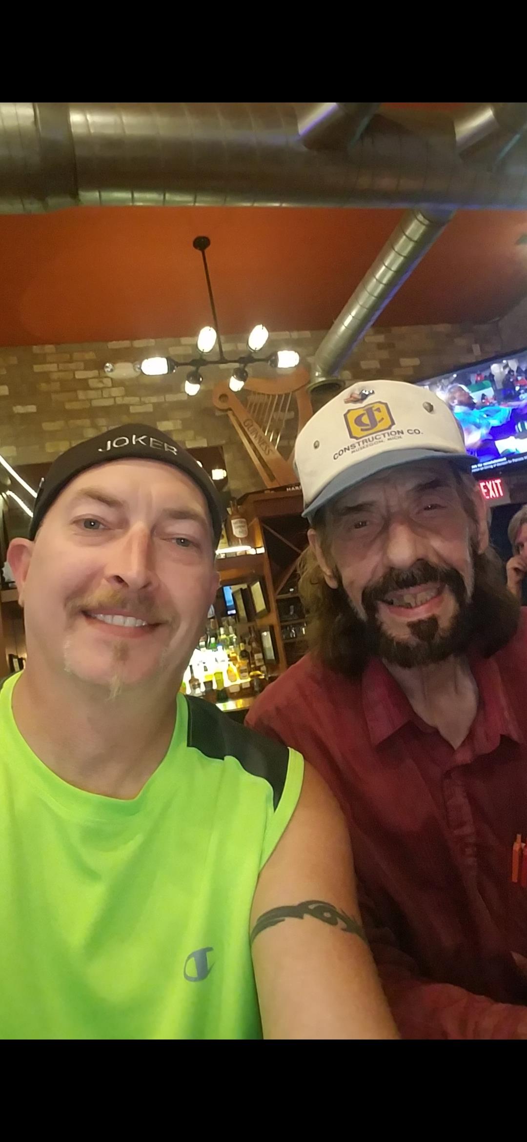 Two men taking a selfie
