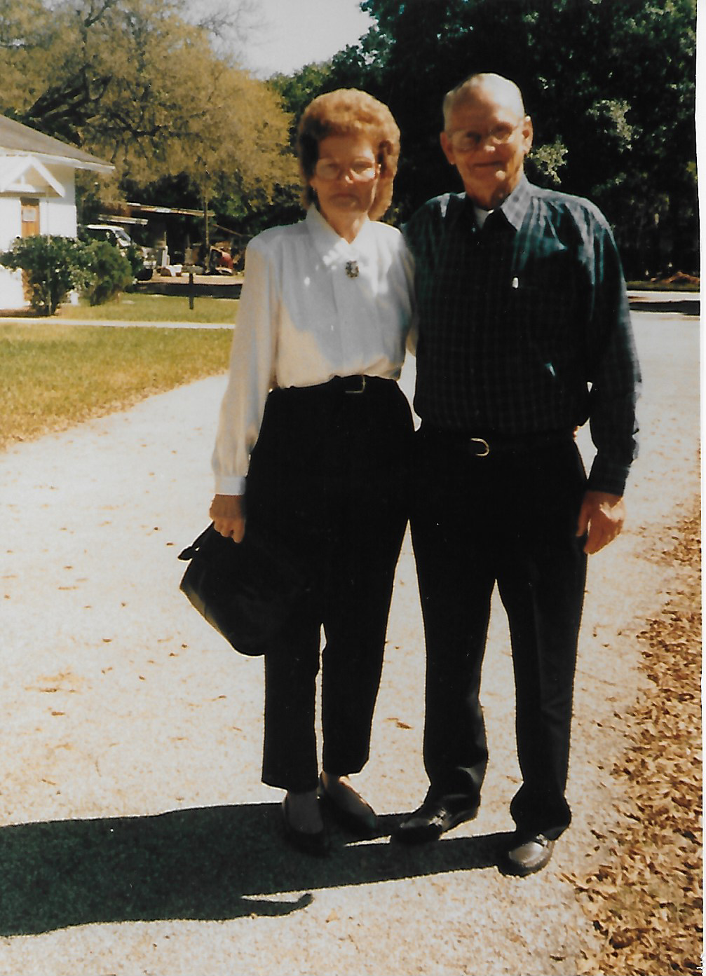 A man and woman standing together