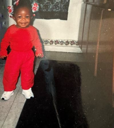 A child standing in a room