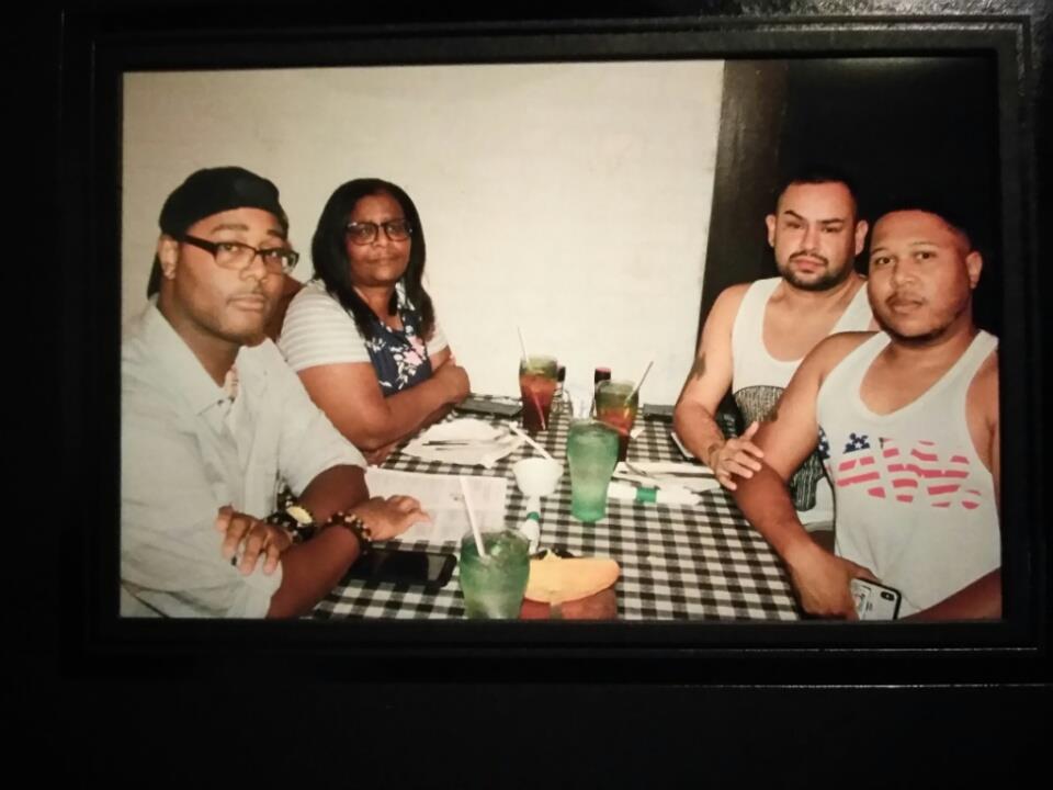 A group of people sitting at a table