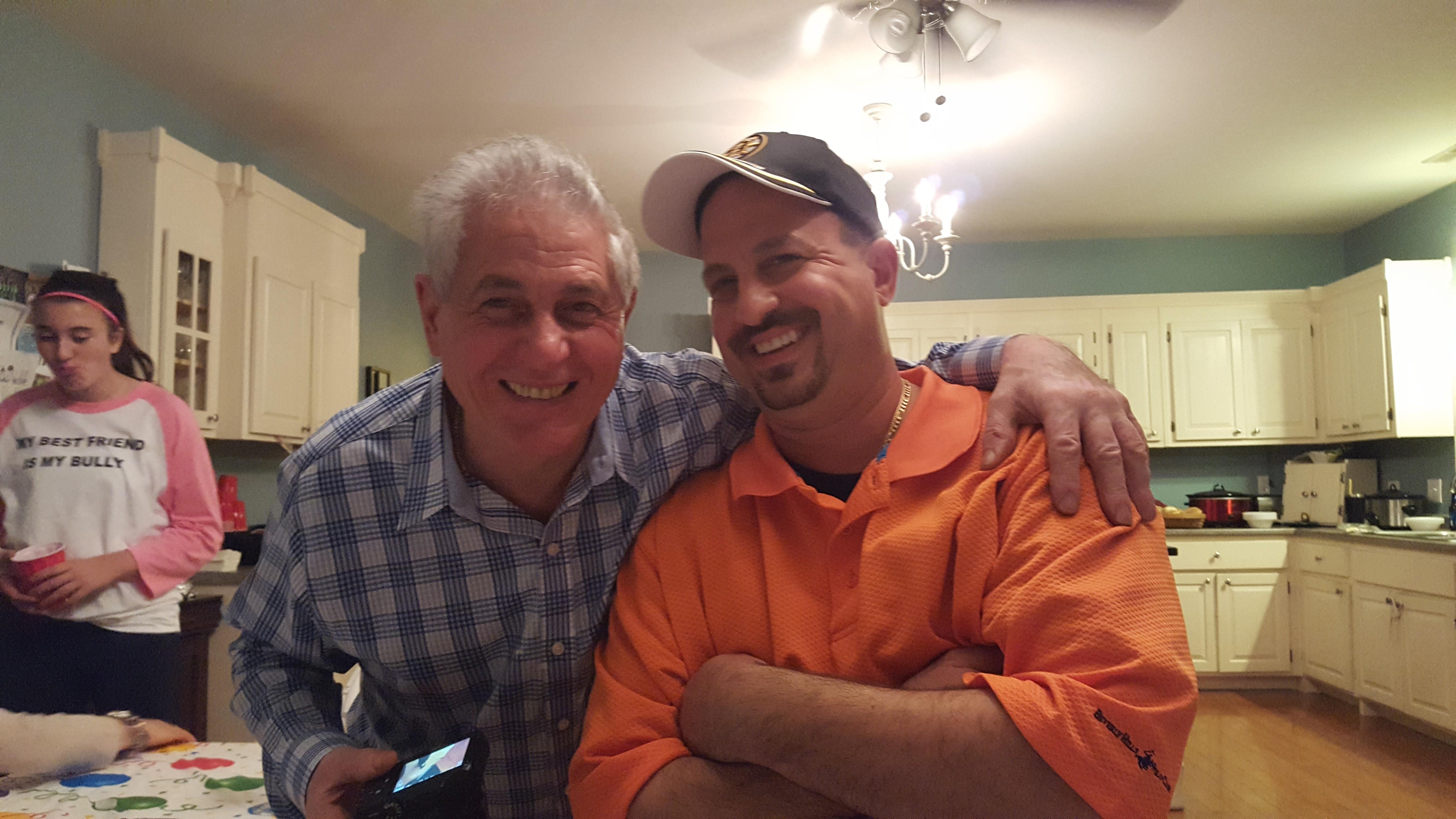 Two men posing for a picture