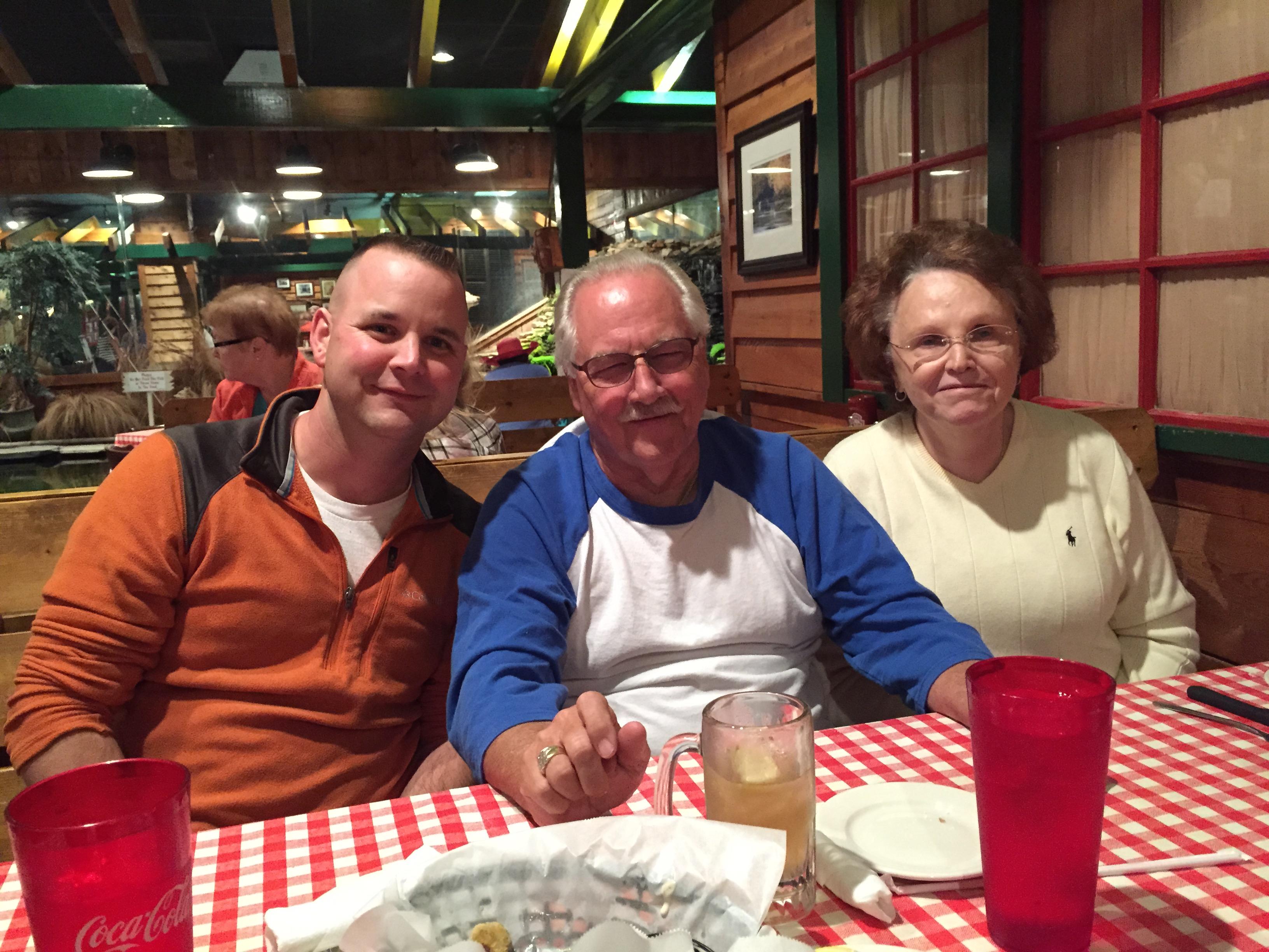 A group of people sitting at a table