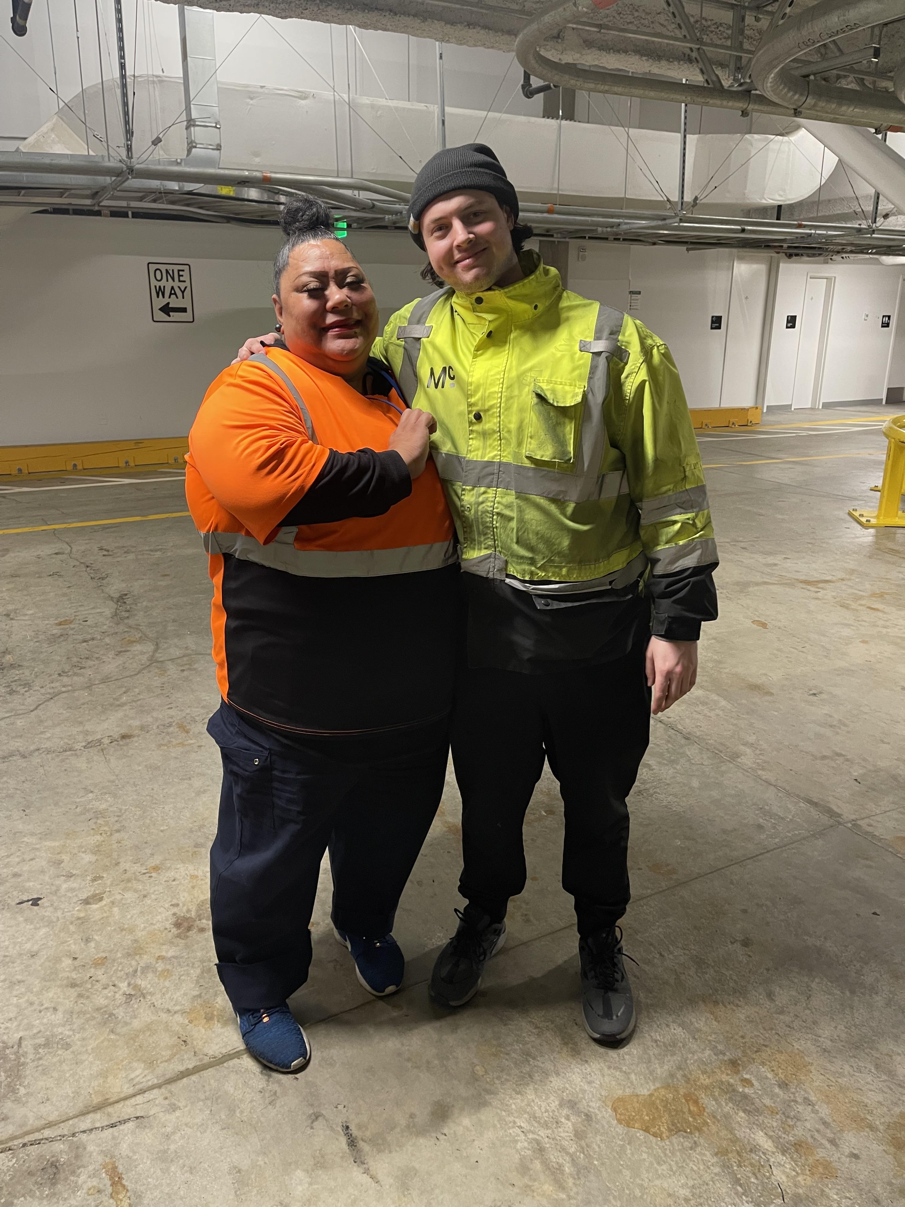 A man and woman posing for a picture