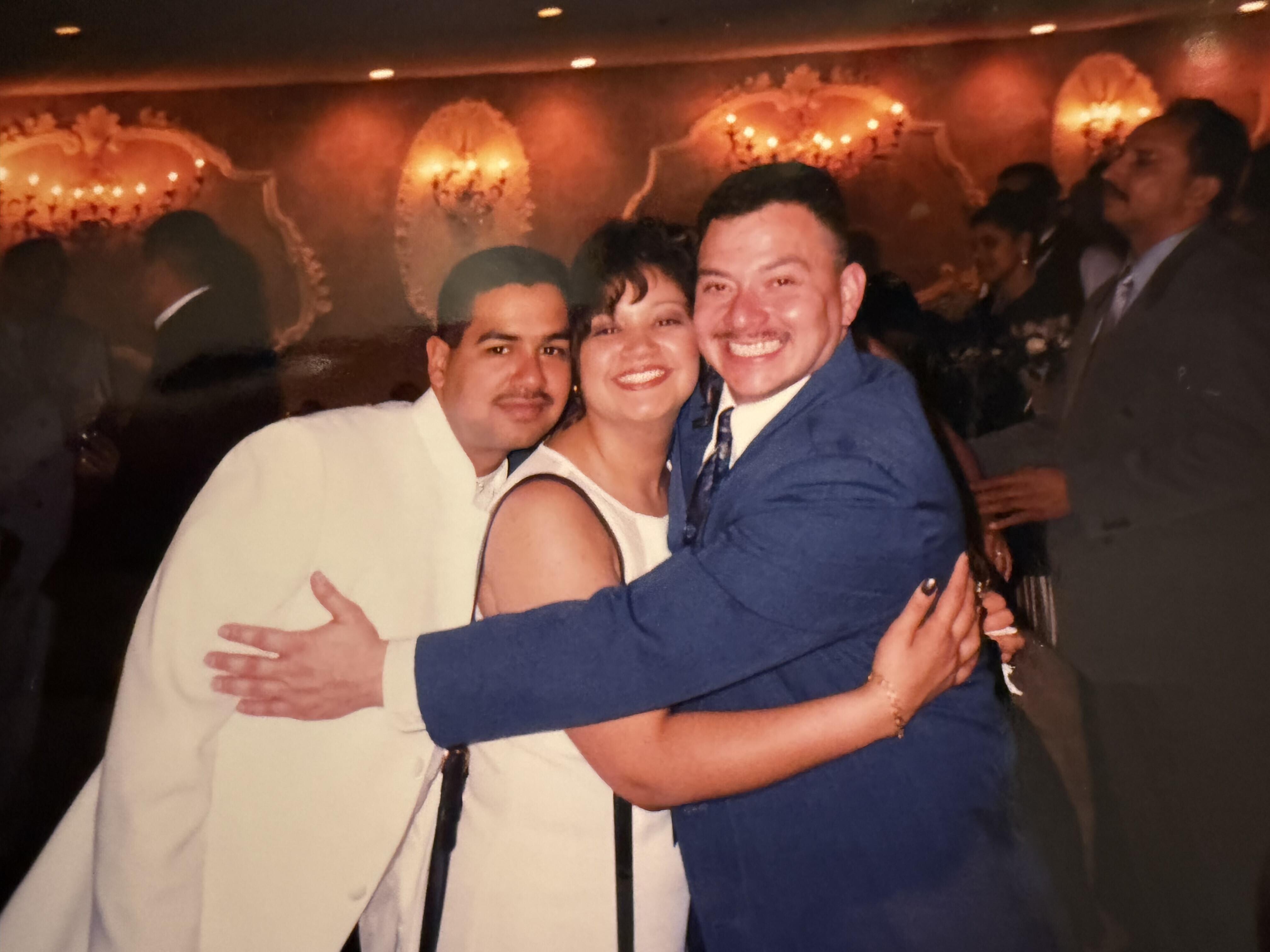 A group of people hugging