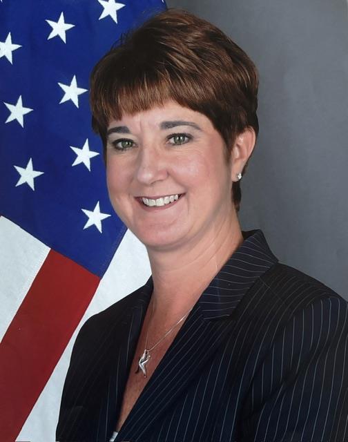 A woman in a suit