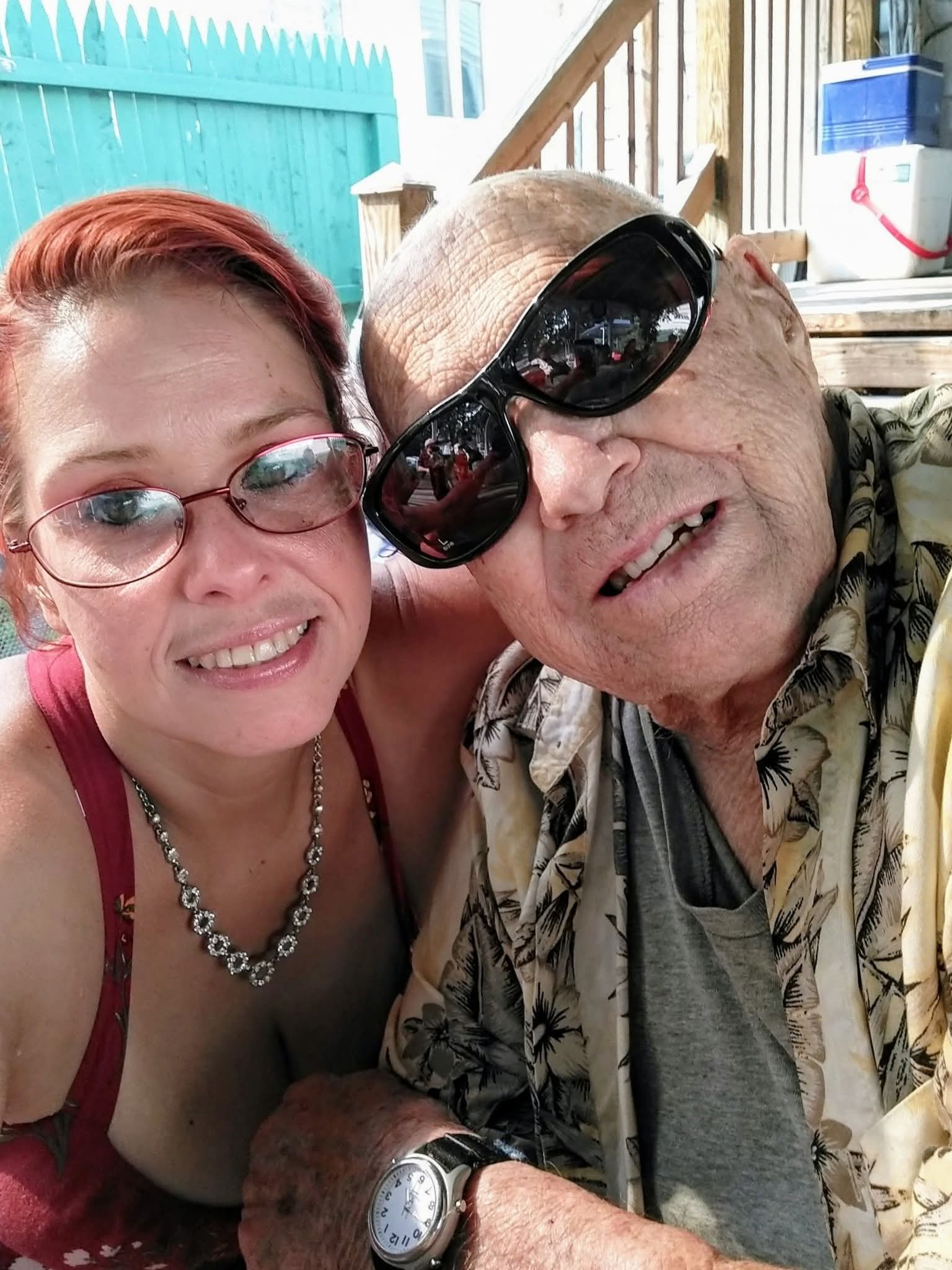 A man and woman taking a selfie