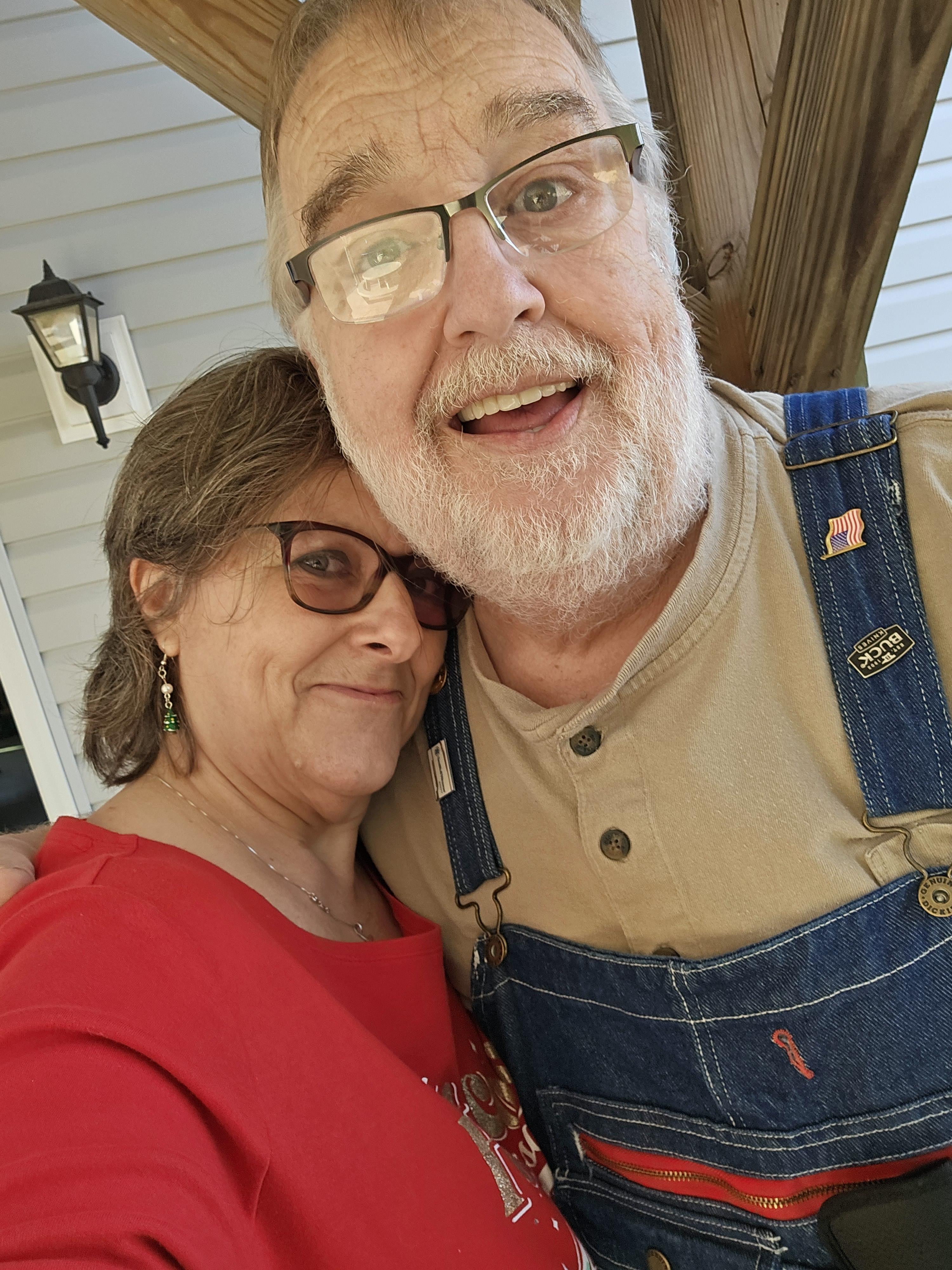 A man and woman taking a selfie