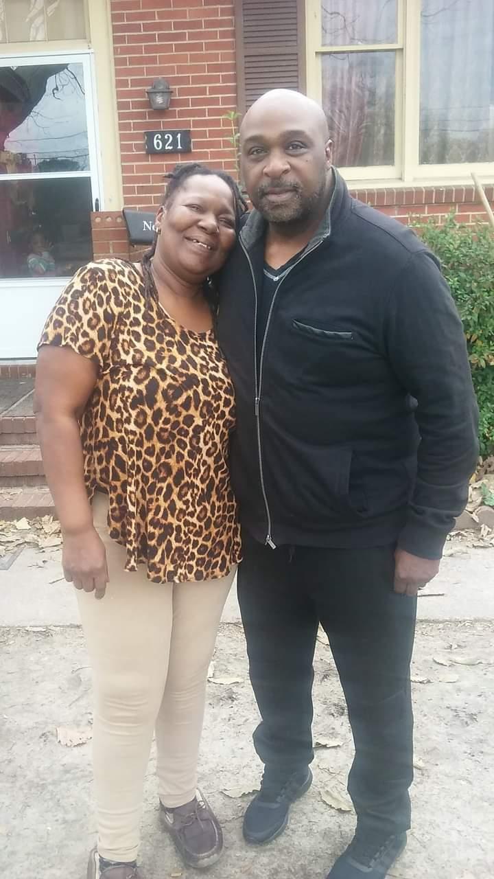 A man and woman standing together