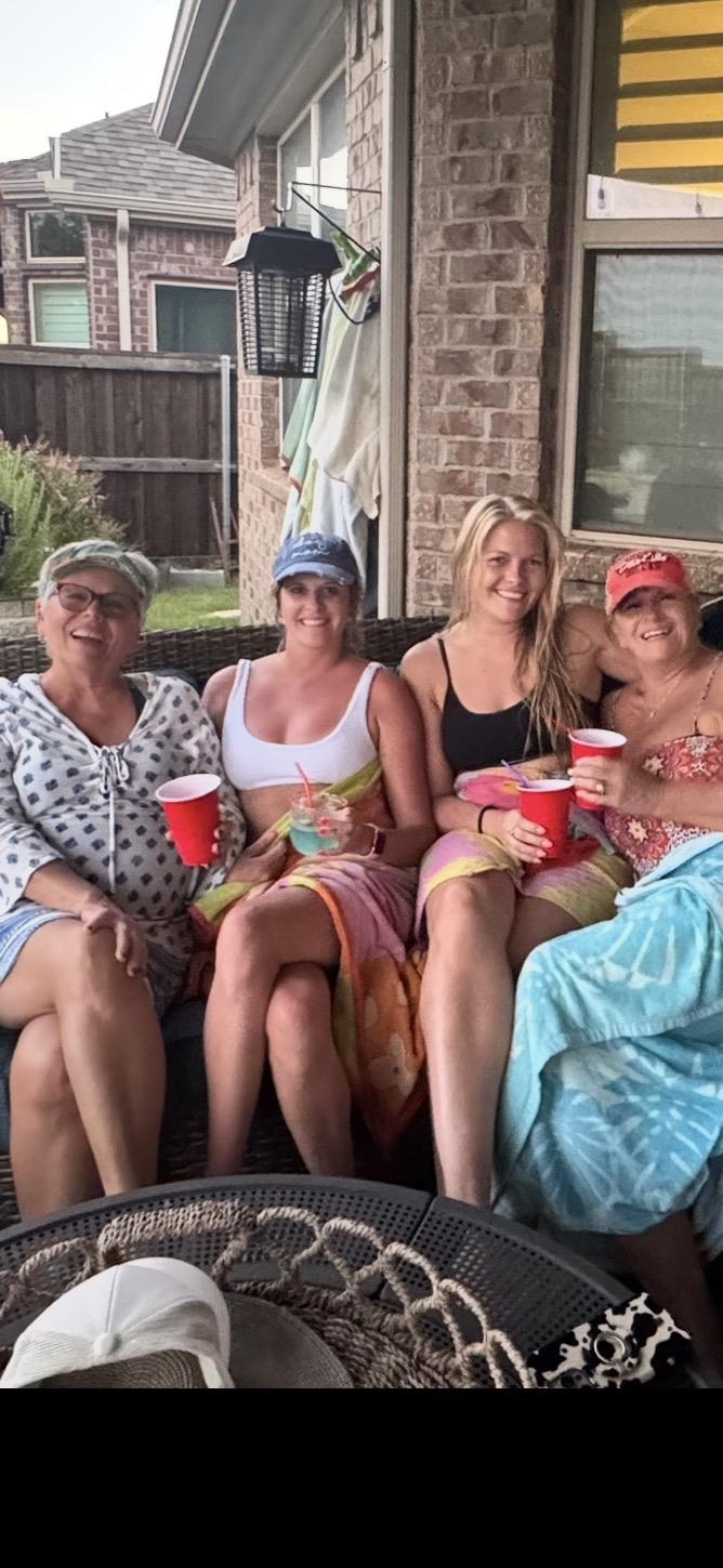 A group of women sitting on a couch