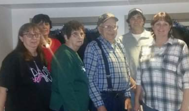 A group of people standing together