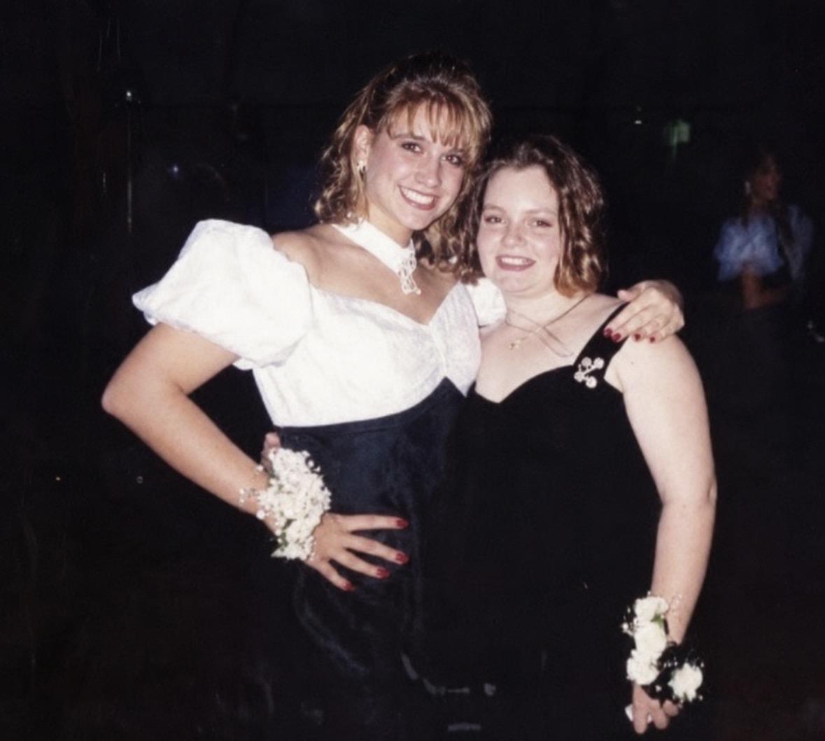 Two women posing for a picture