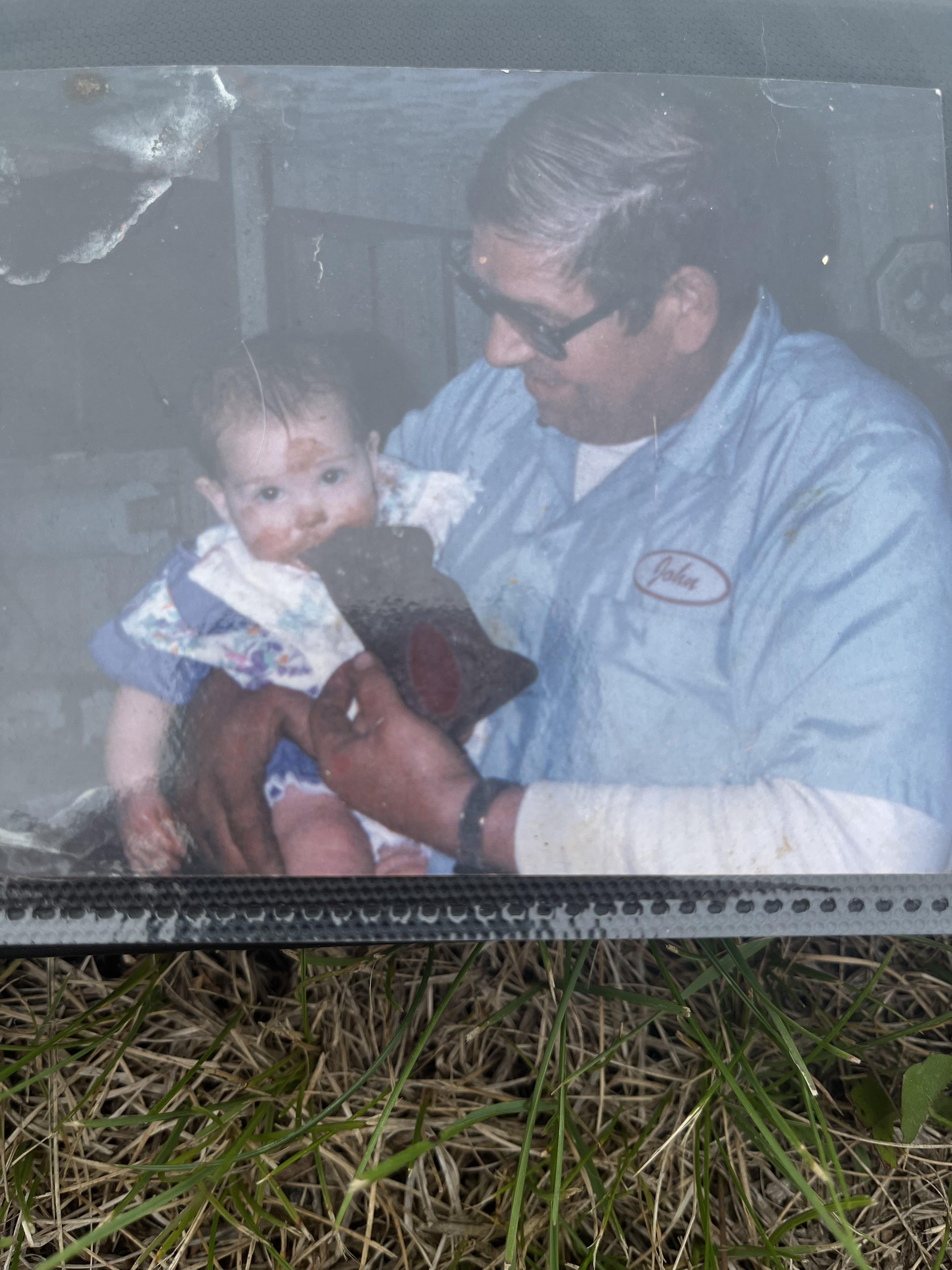 A man holding a baby