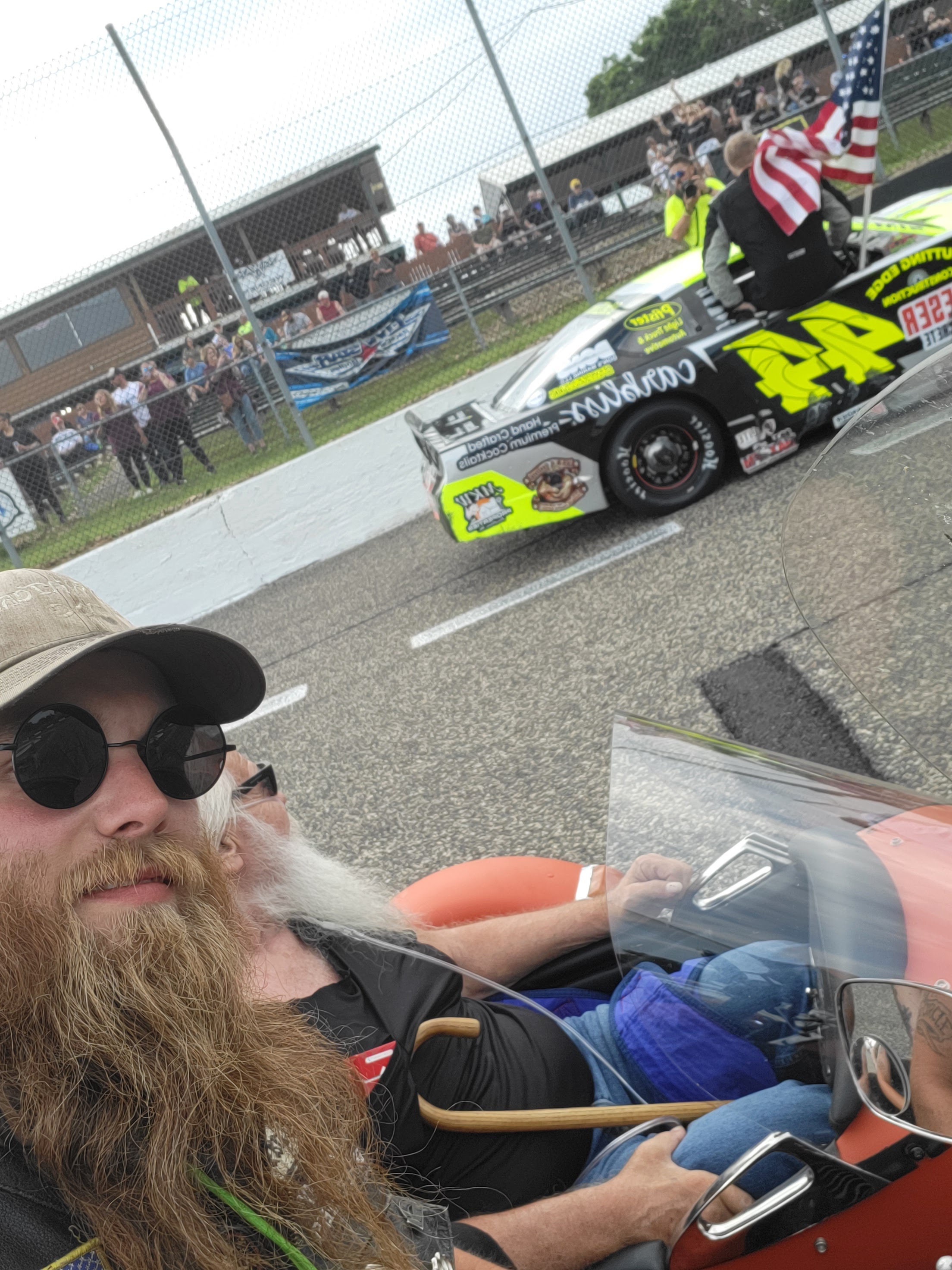 A man in a race car