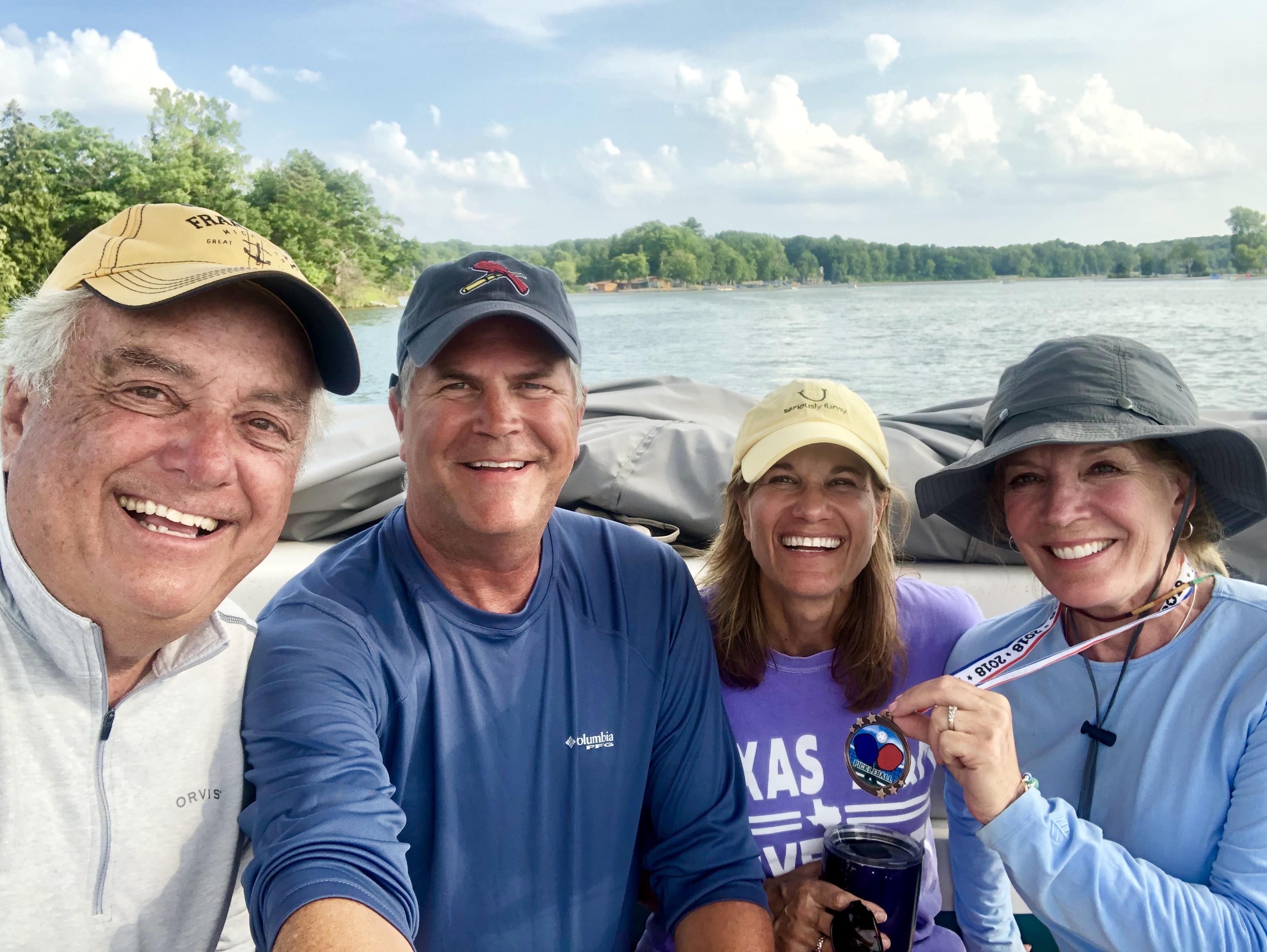 A group of people on a boat