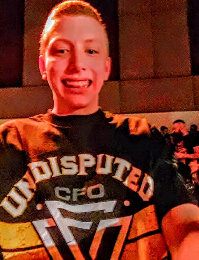 A boy taking a selfie