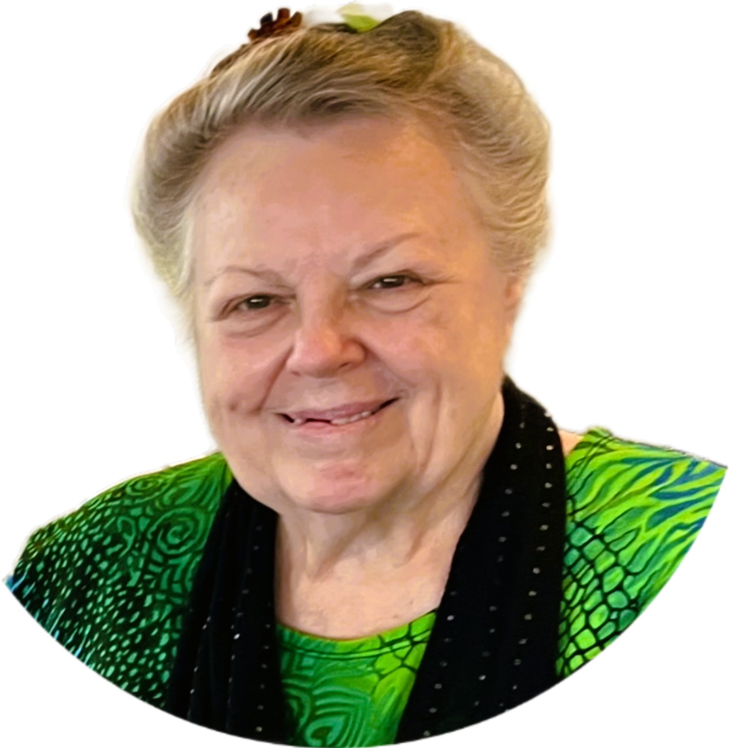 A woman smiling for the camera