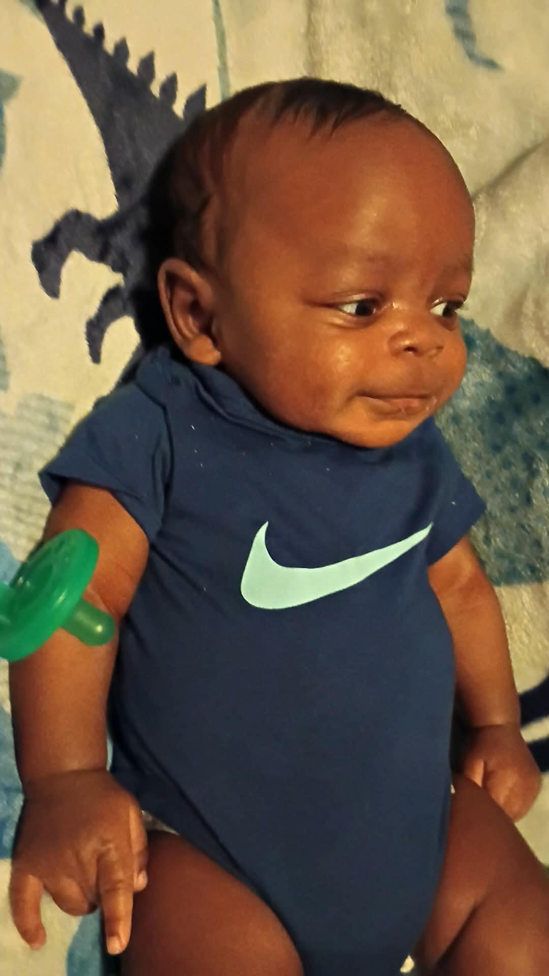 A baby with a pacifier