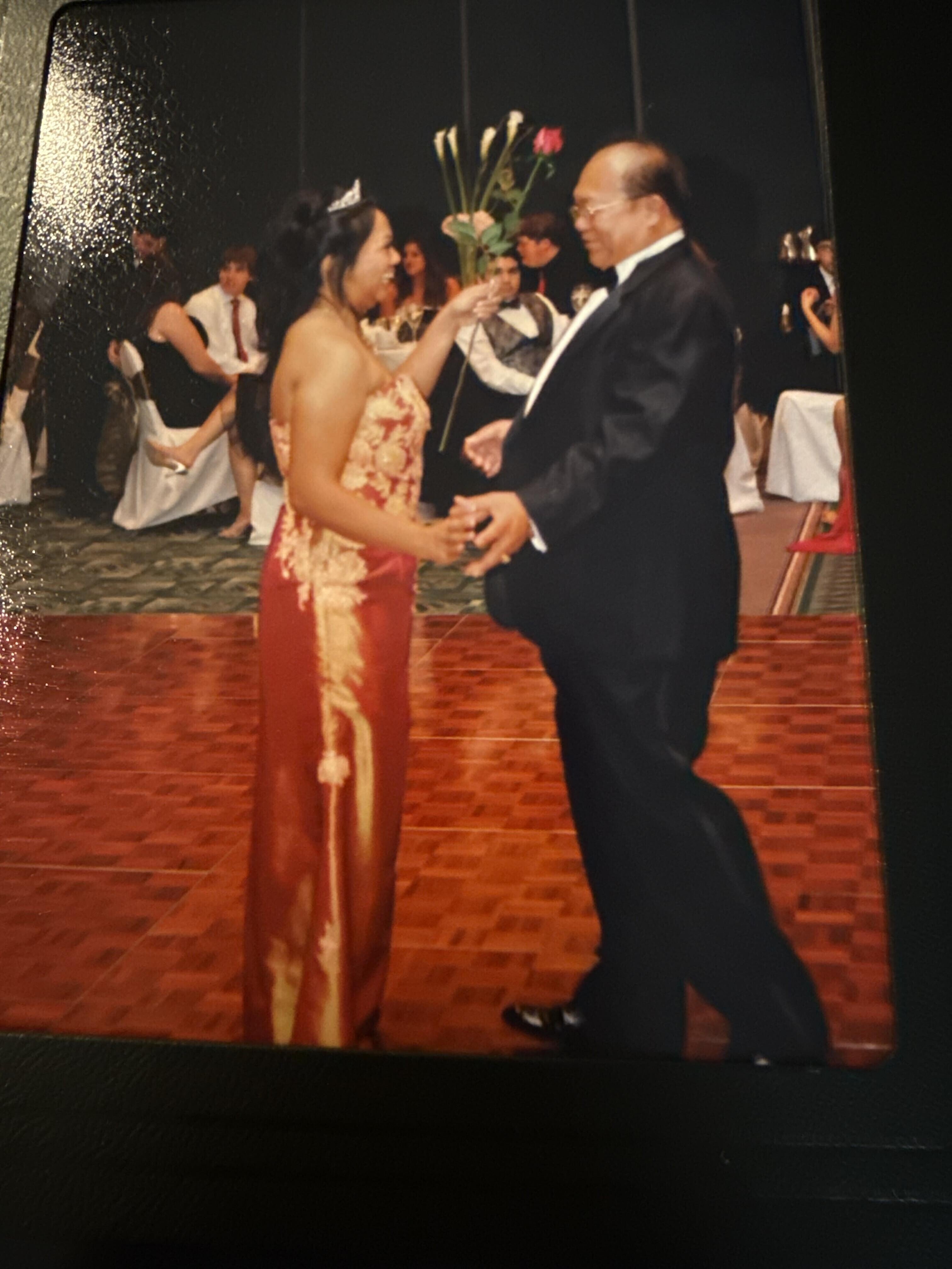 A man and woman dancing