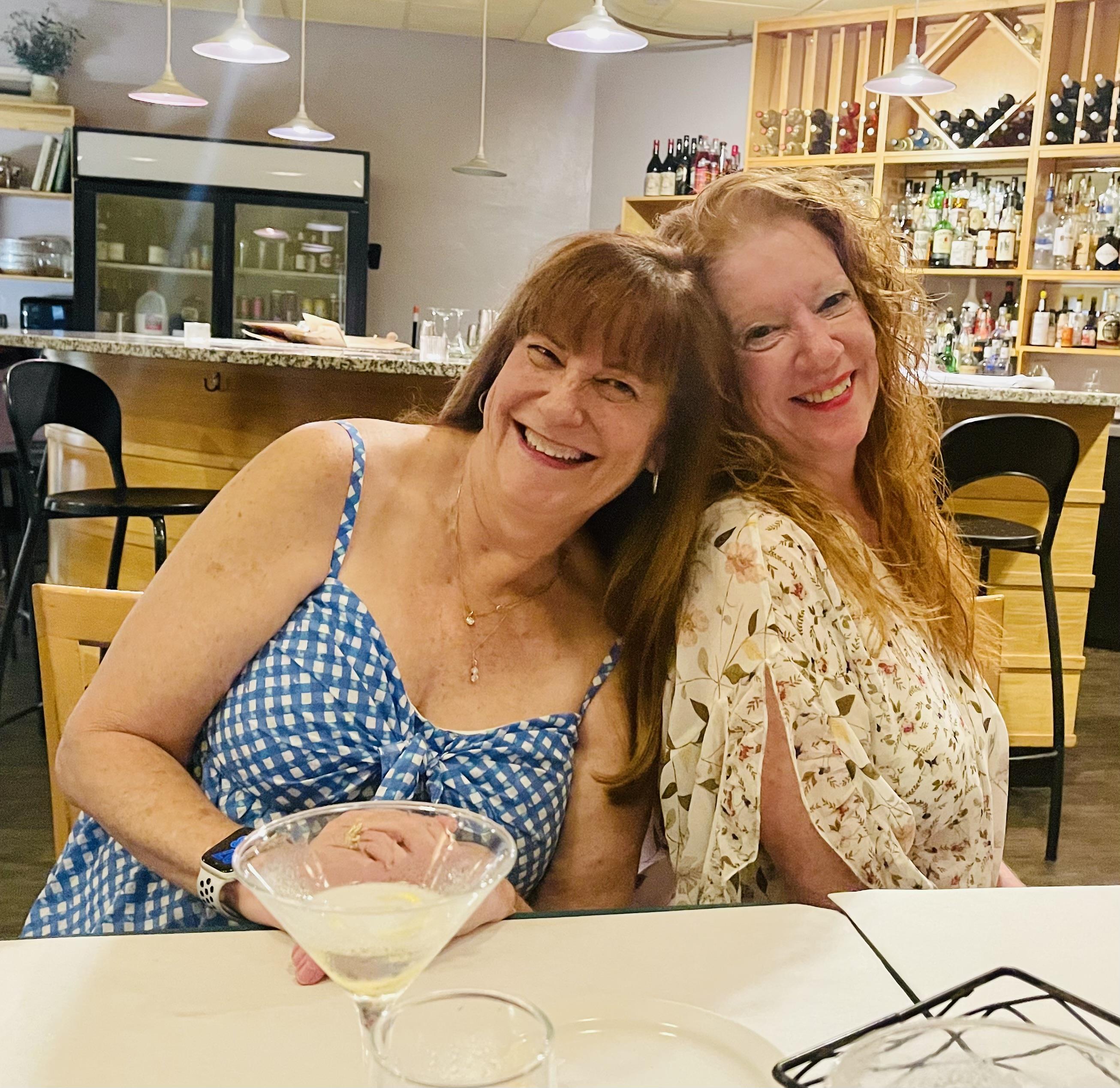 Two women sitting at a table