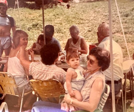 A group of people sitting at a table