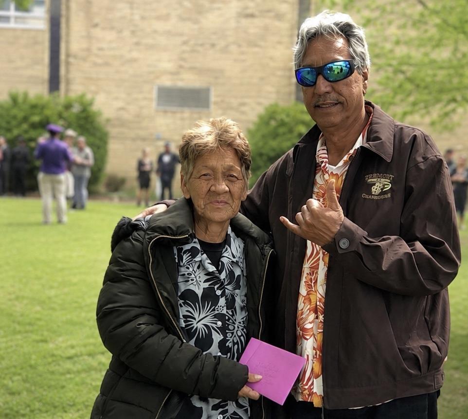 A man and woman standing together