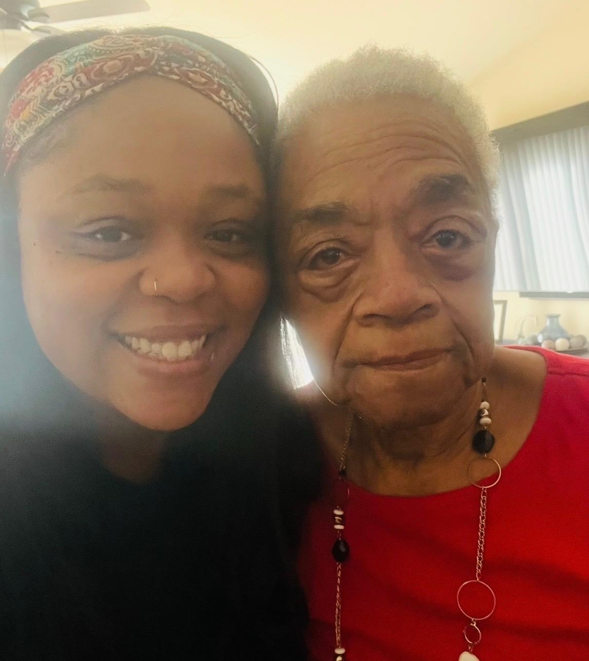 Two women taking a selfie