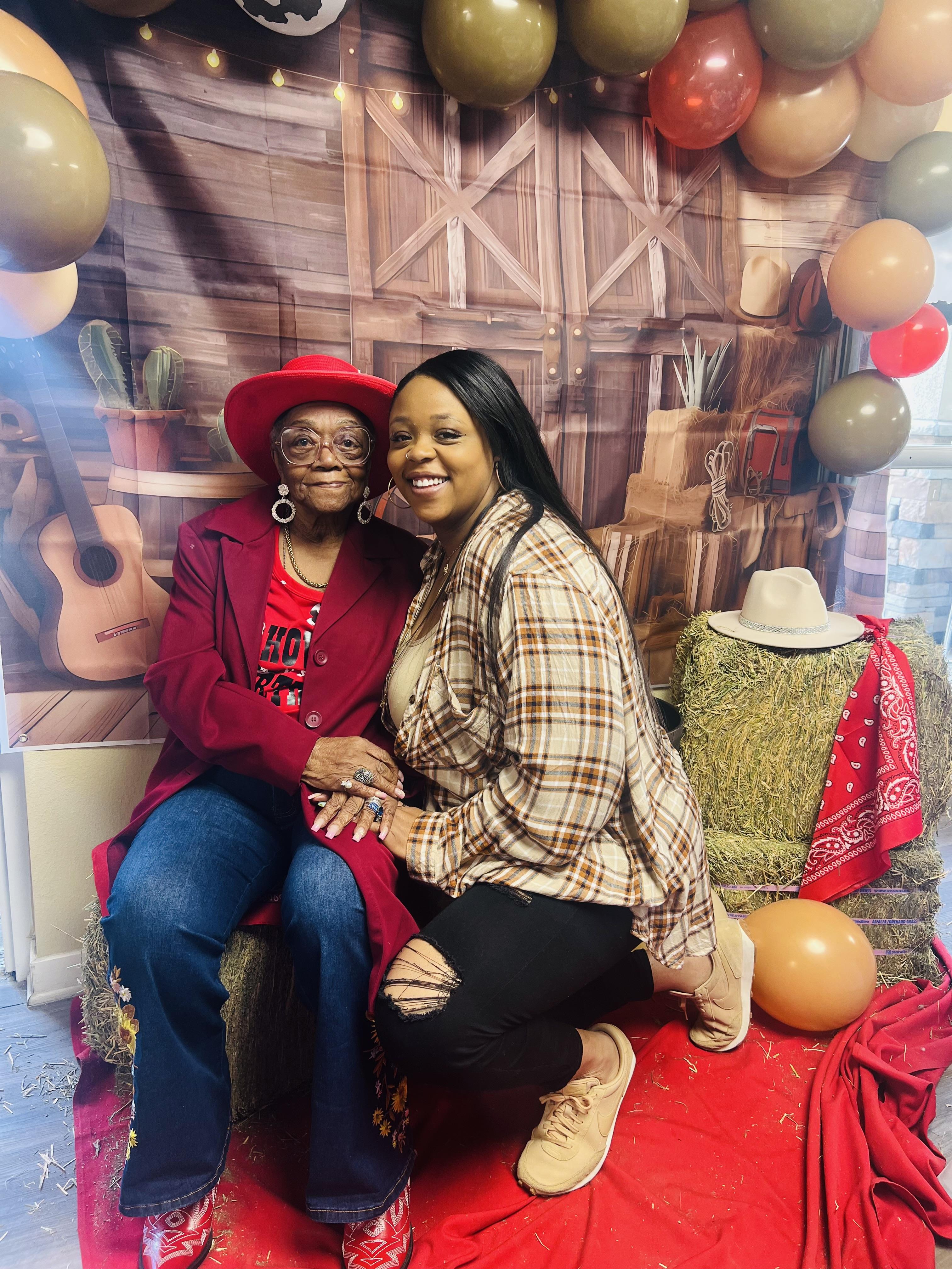 Two women posing for a photo