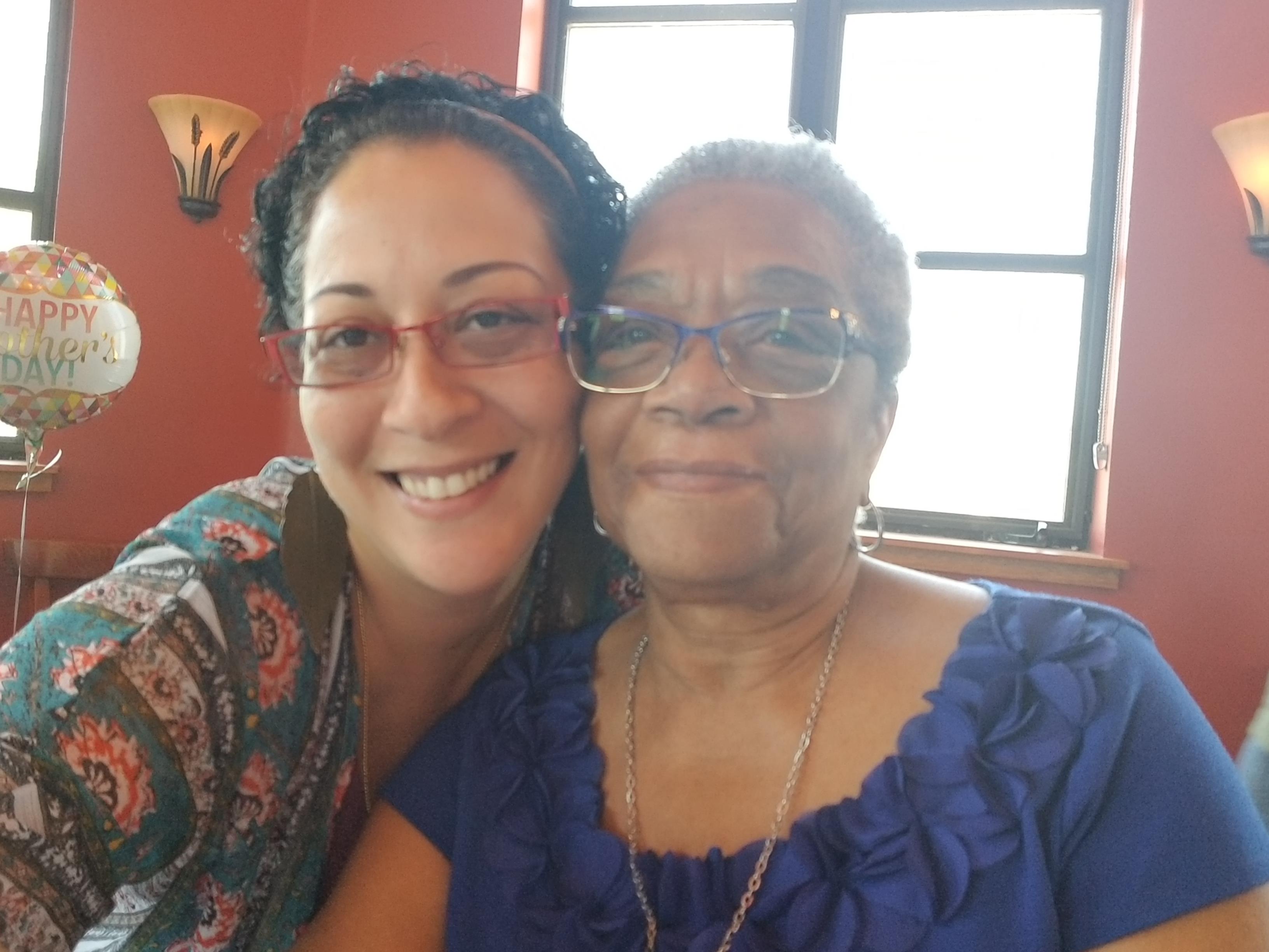 Two women posing for a selfie