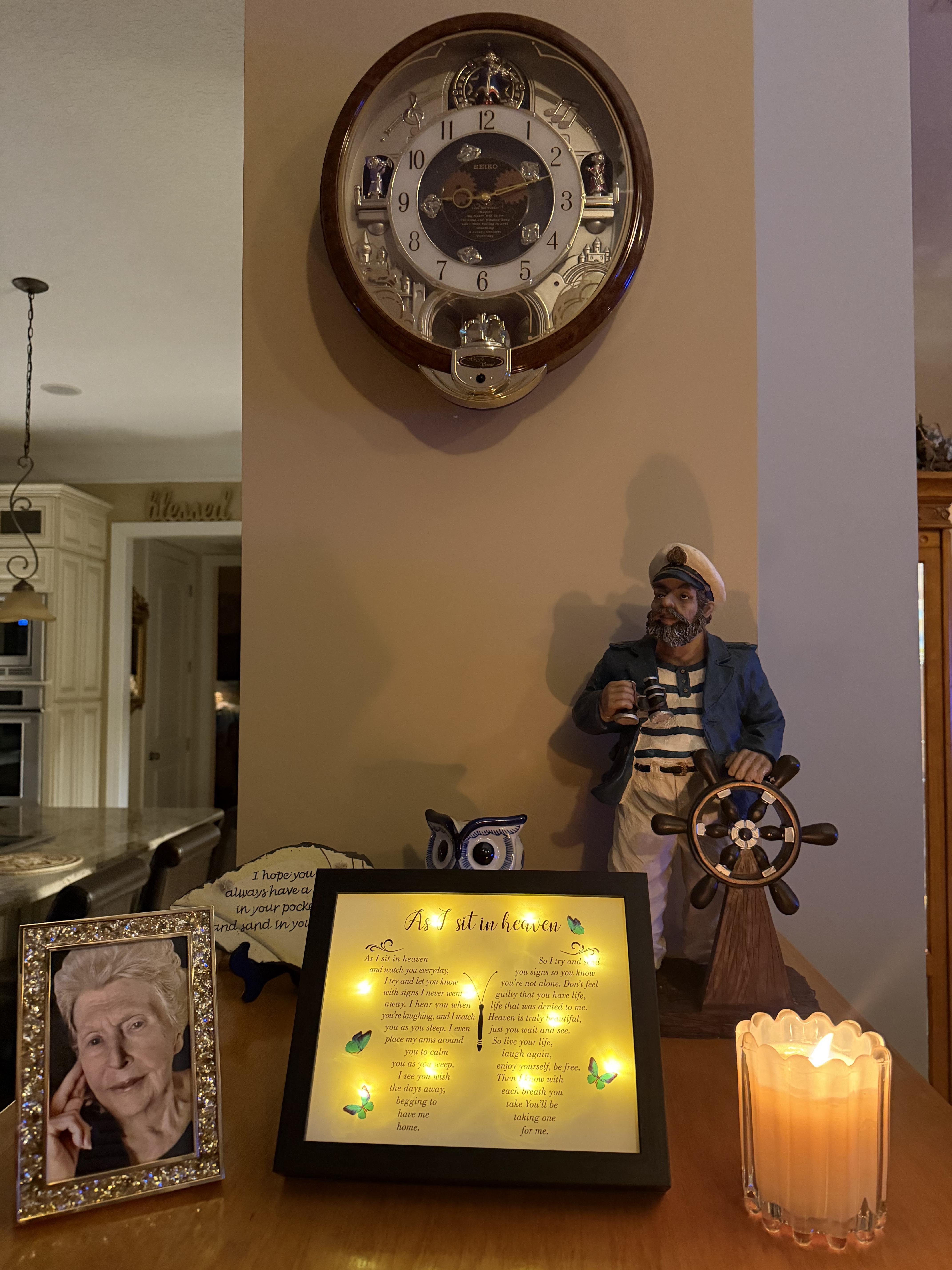 A clock on a wall