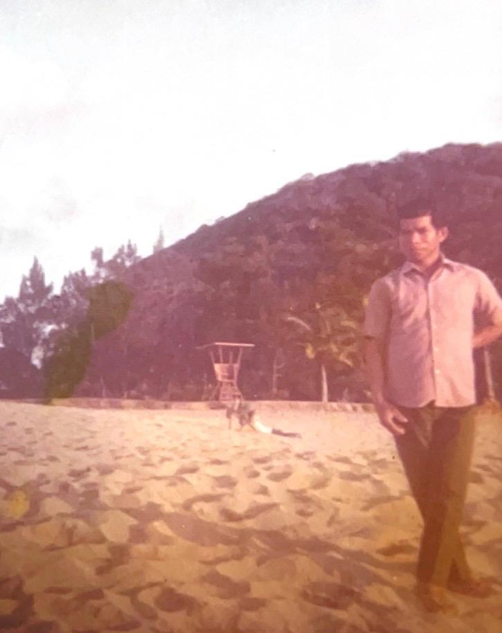 A man standing on a beach