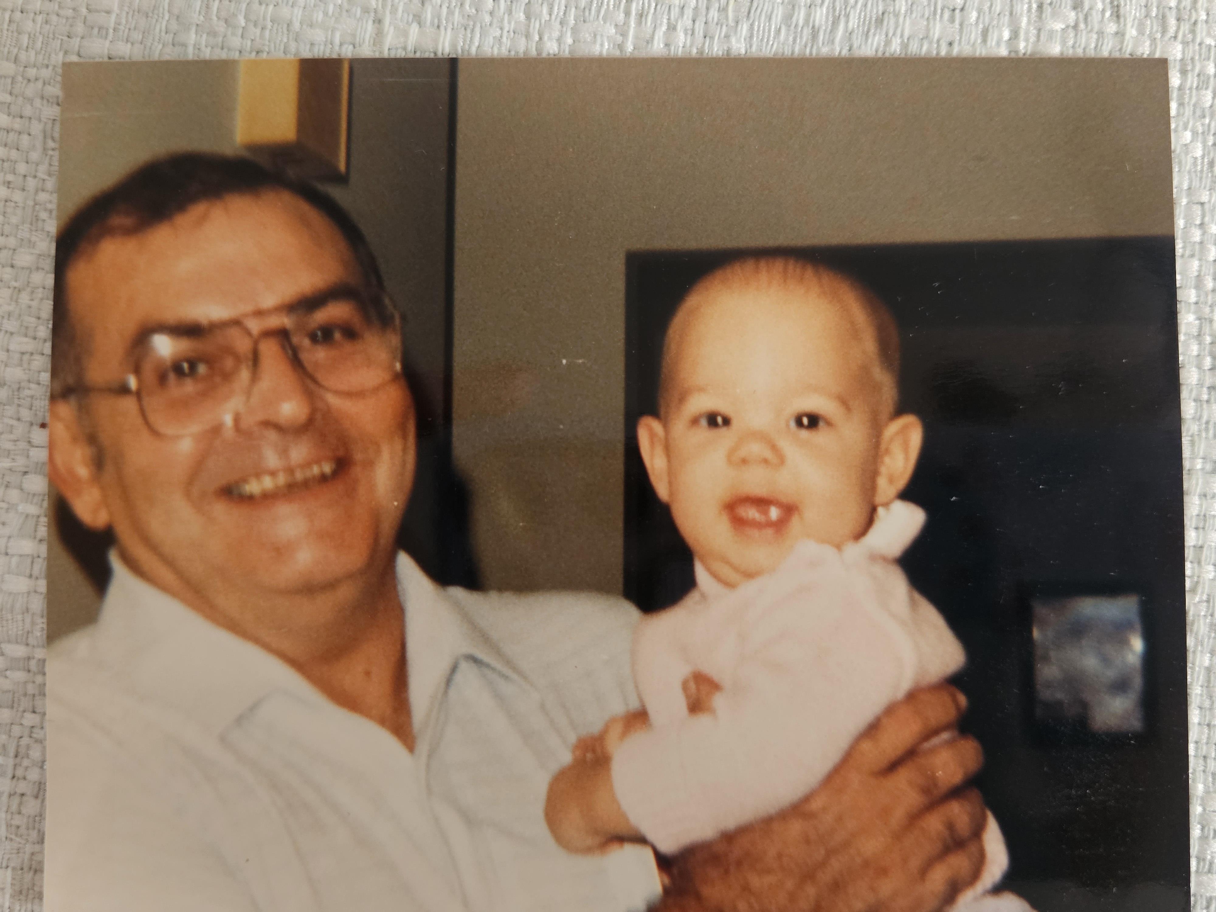 A man holding a baby