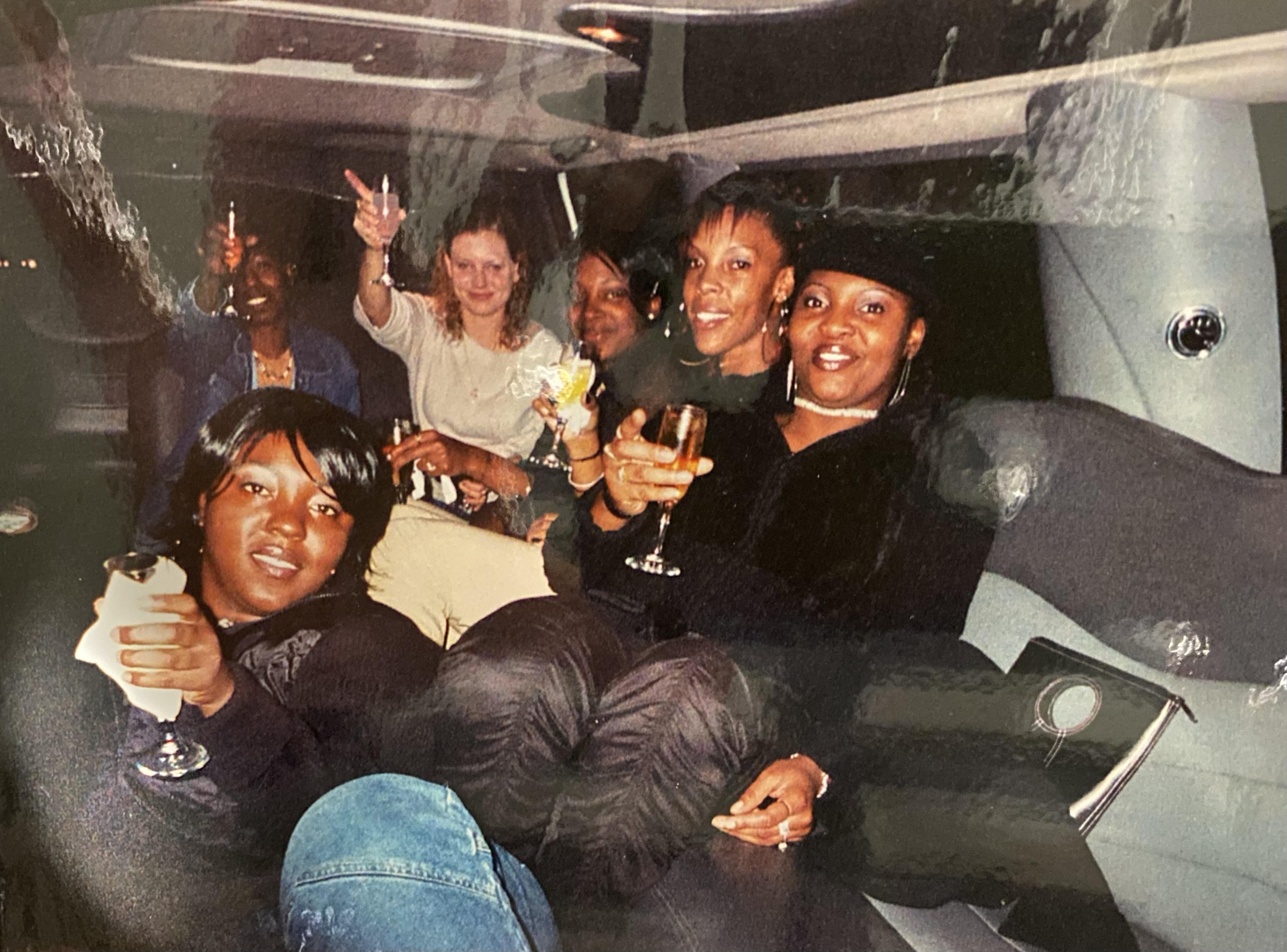 A group of people in a car