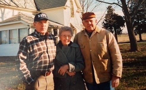 A group of people standing outside