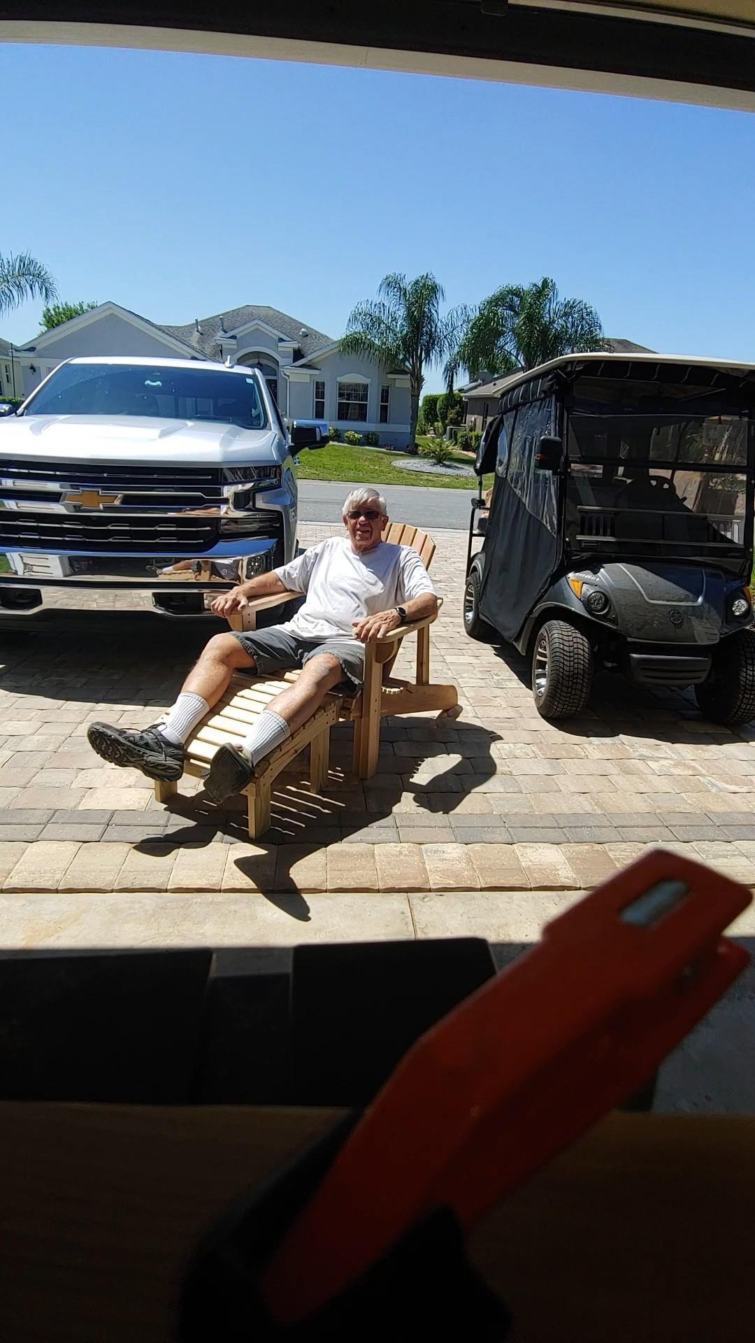A man sitting in a chair