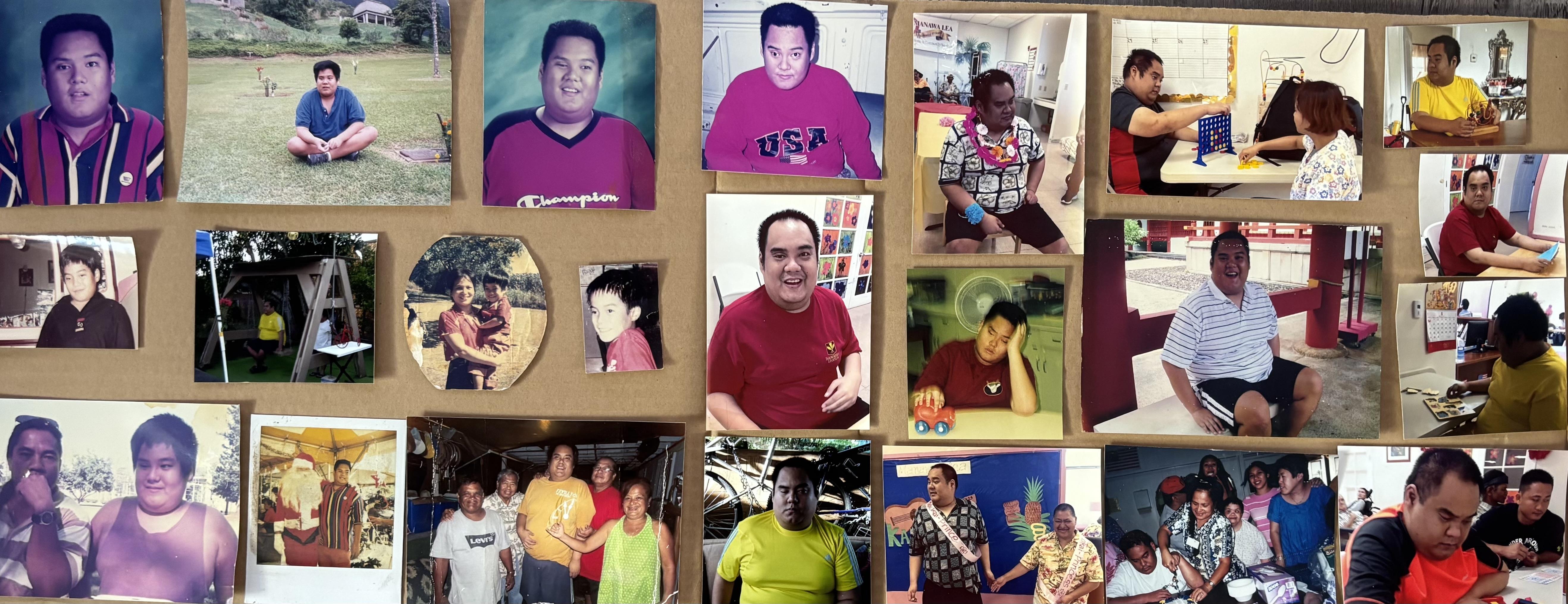 A collage of photos of people