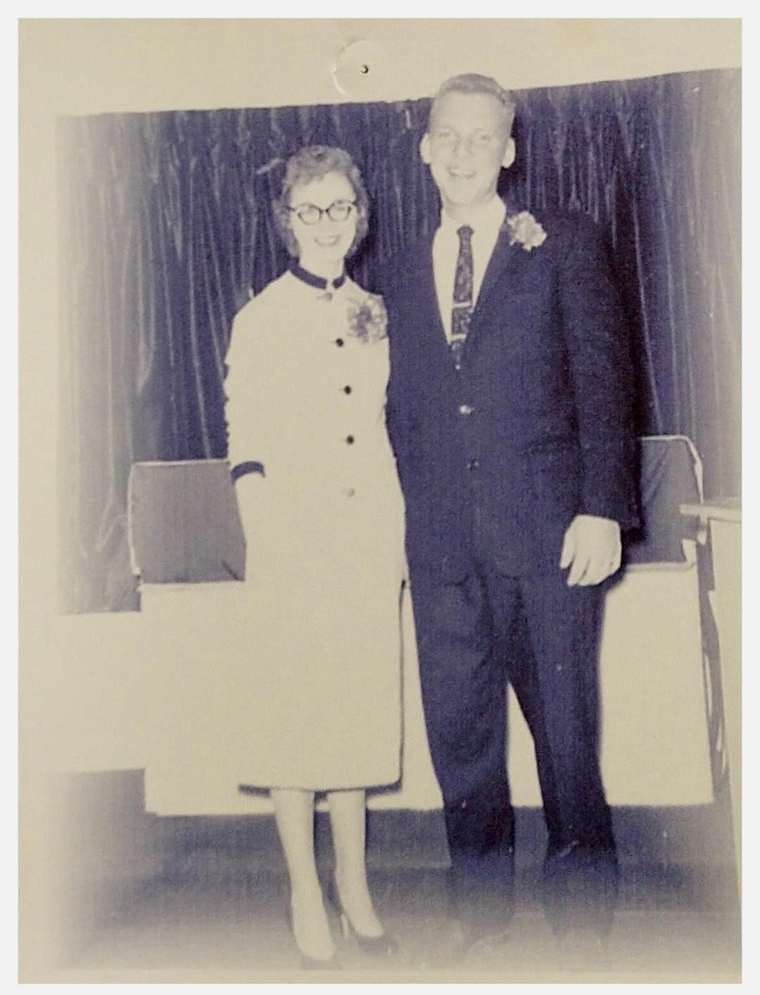 A man and woman standing together