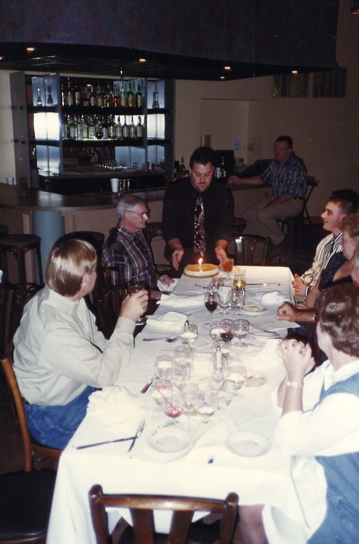 A group of people around a table