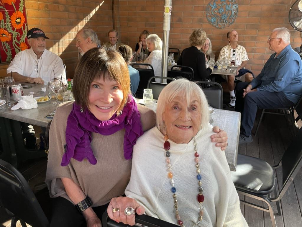 Two women sitting at a table