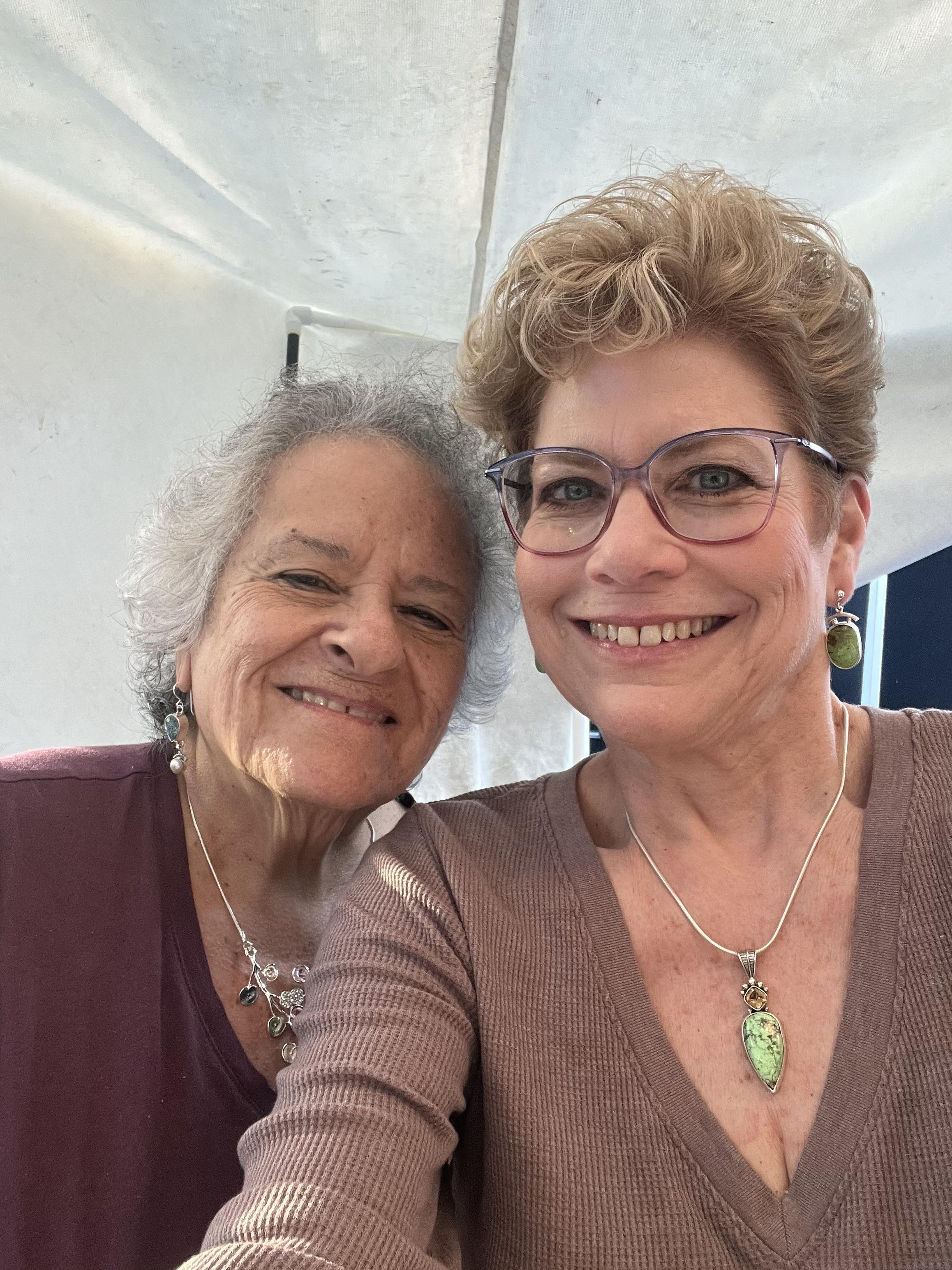 Two women smiling for the camera