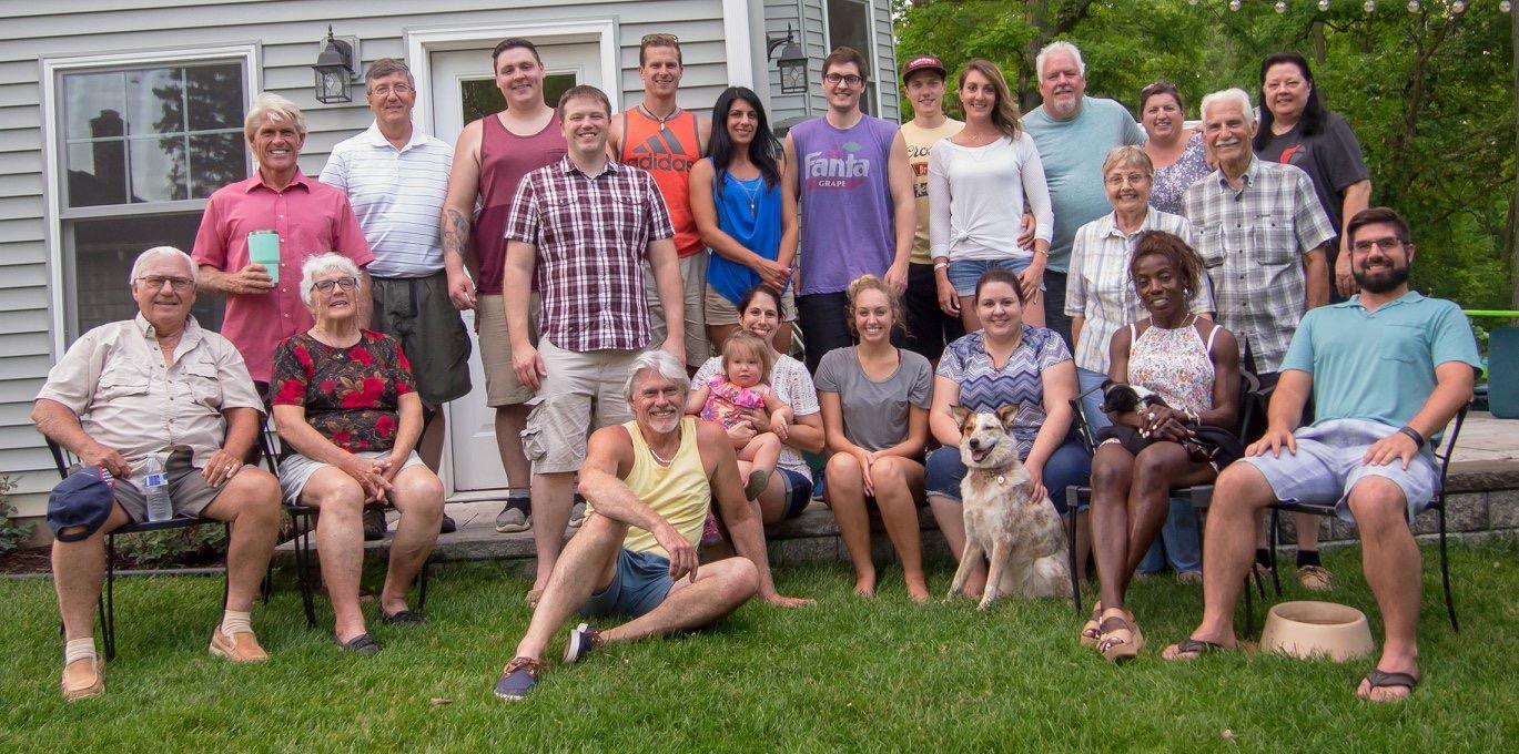 A group of people posing for a photo