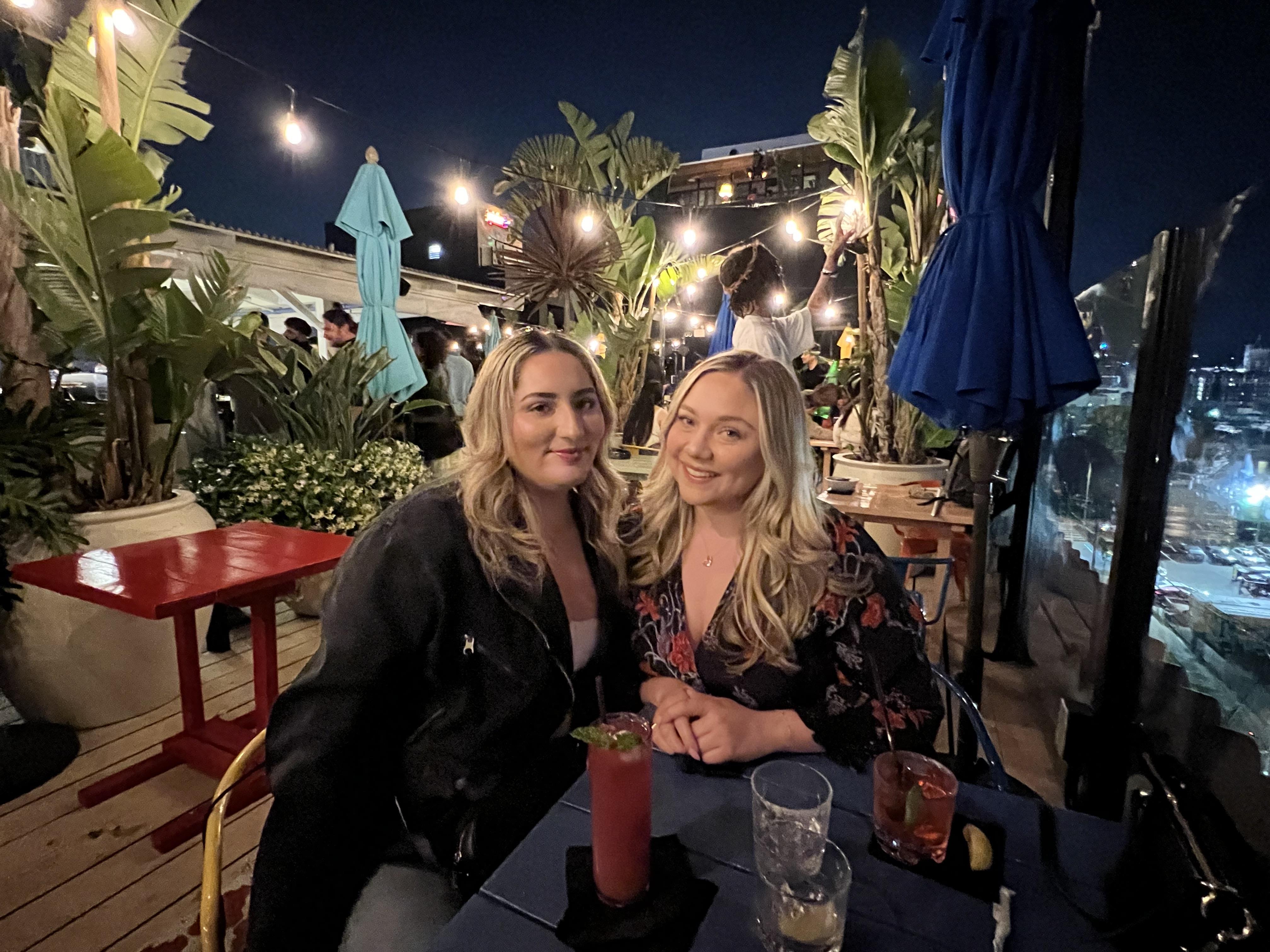 Two women sitting at a table