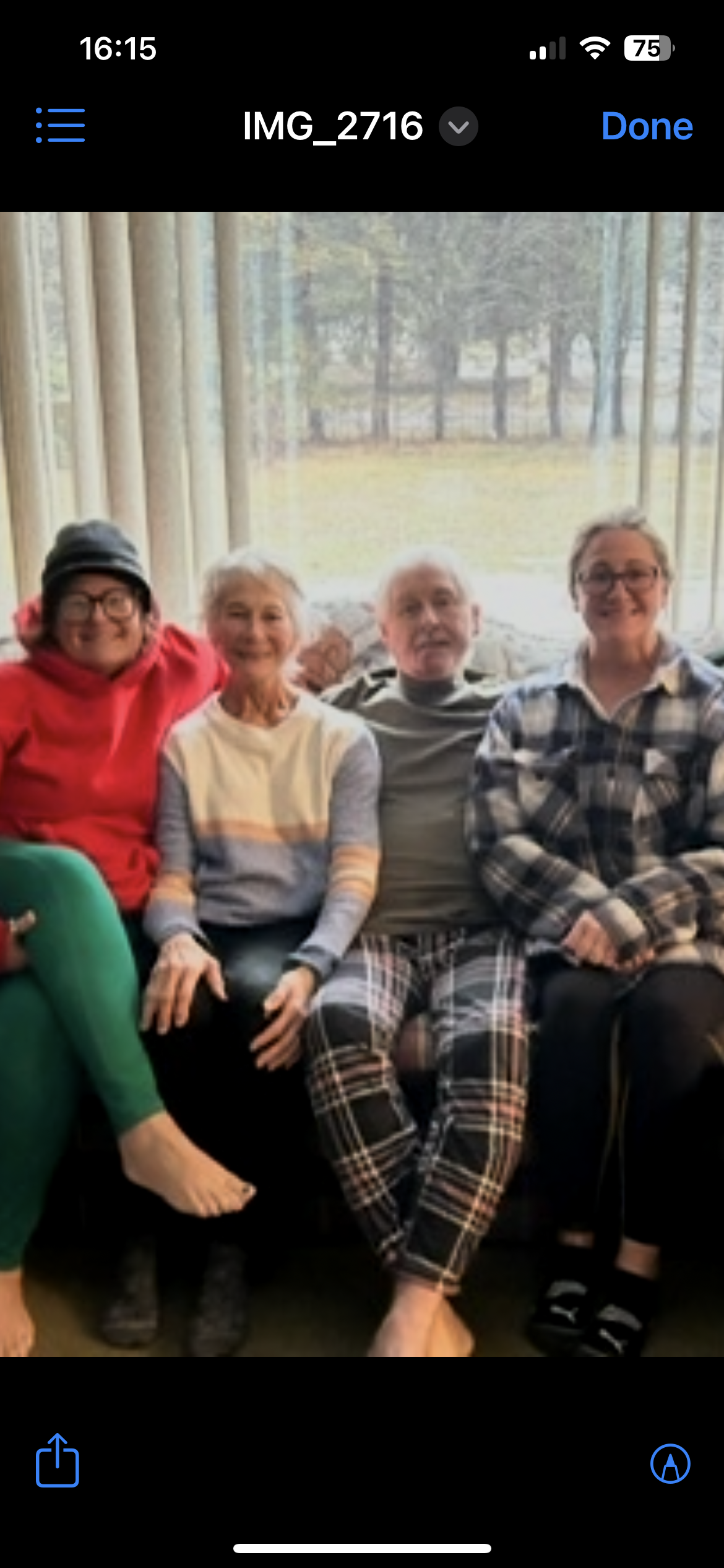 A group of people sitting on a couch