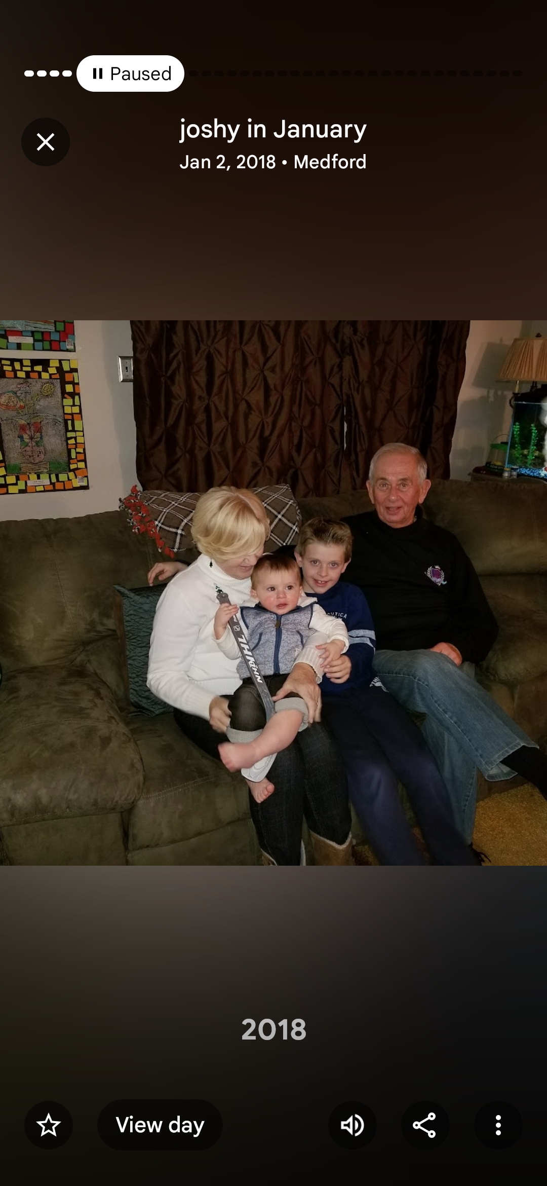 A group of people sitting on a couch