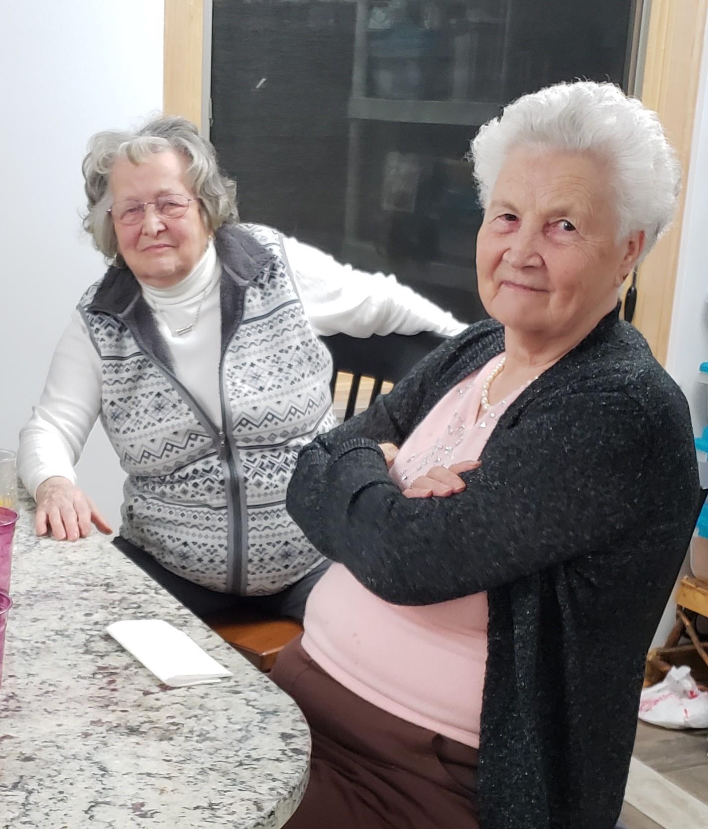 Two women sitting at a table