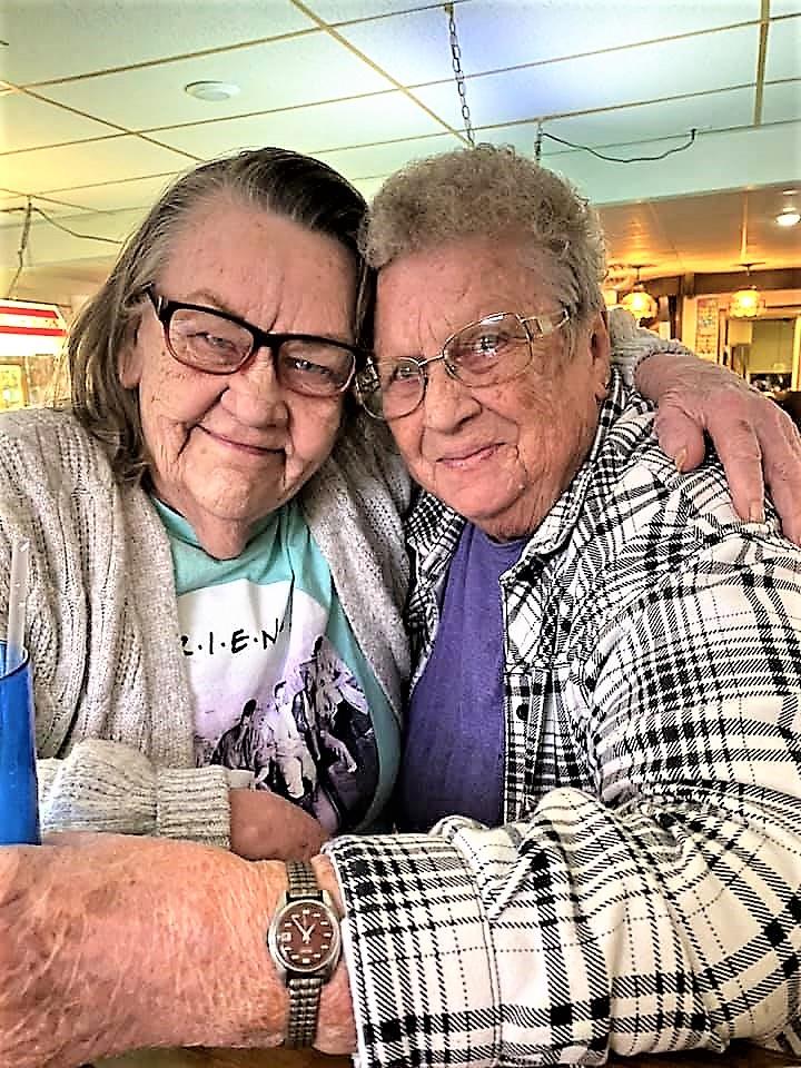 Two women posing for a picture