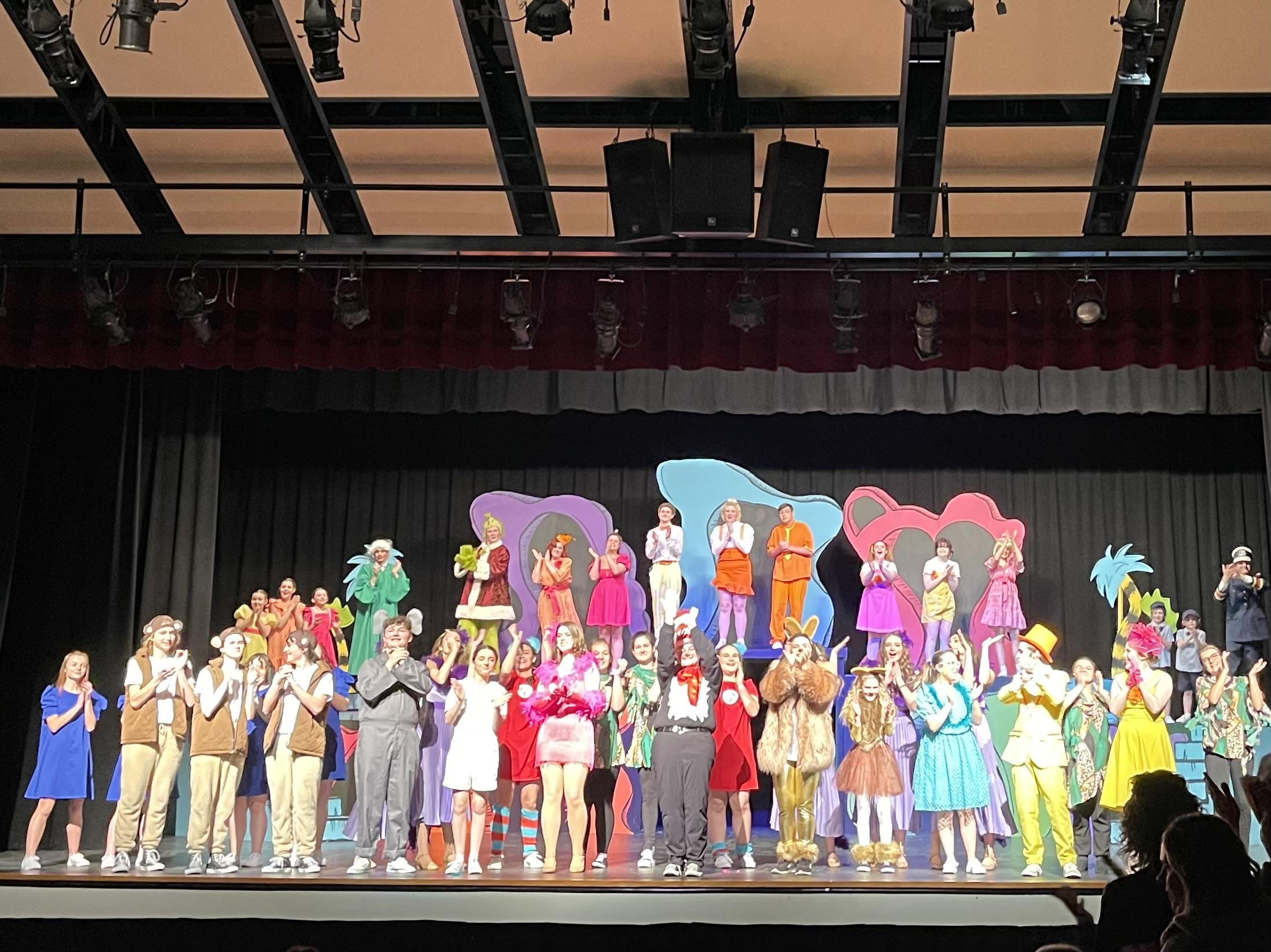 A group of children on a stage