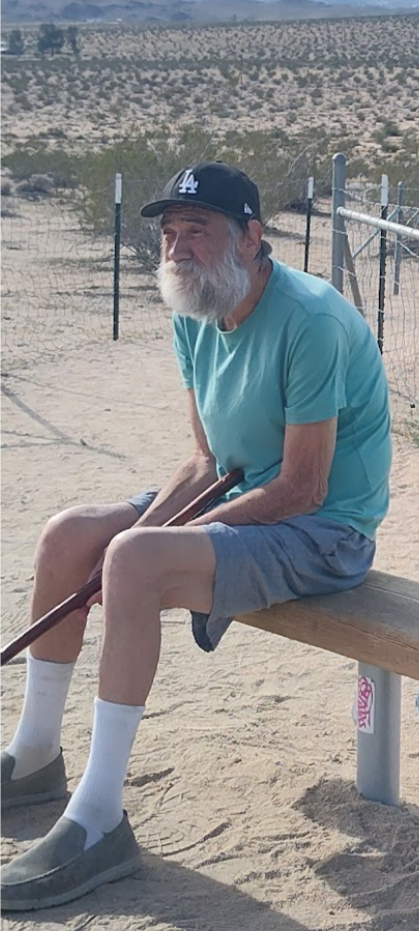 A man sitting on a bench