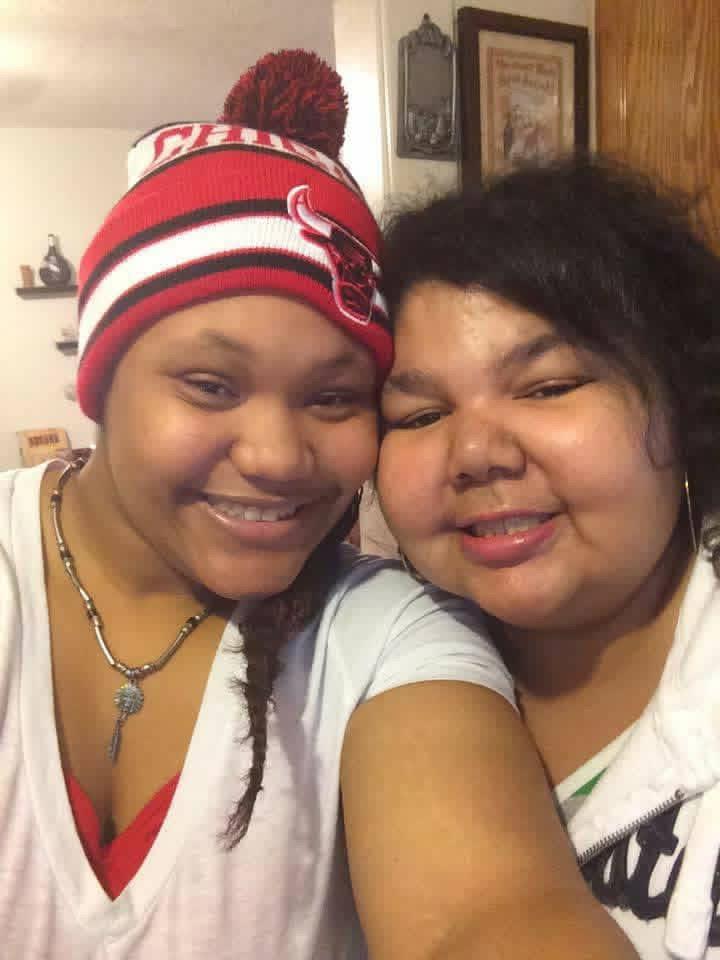 Two women taking a selfie