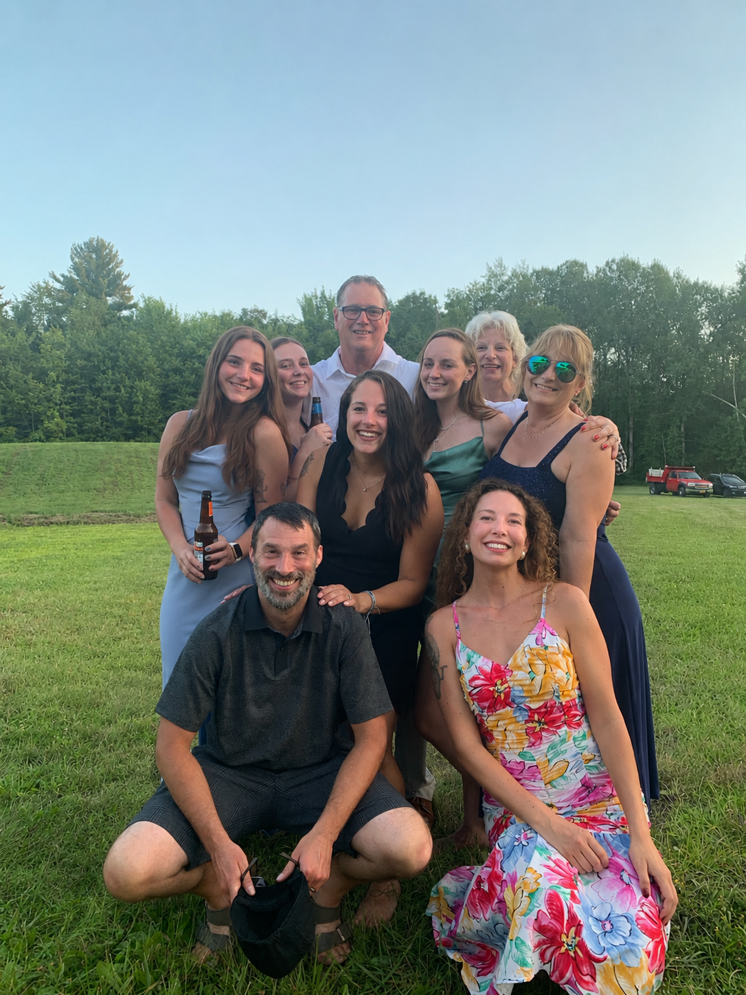 A group of people posing for a photo