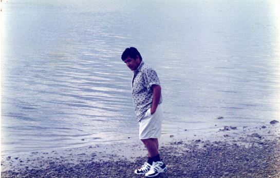 A man standing on a beach